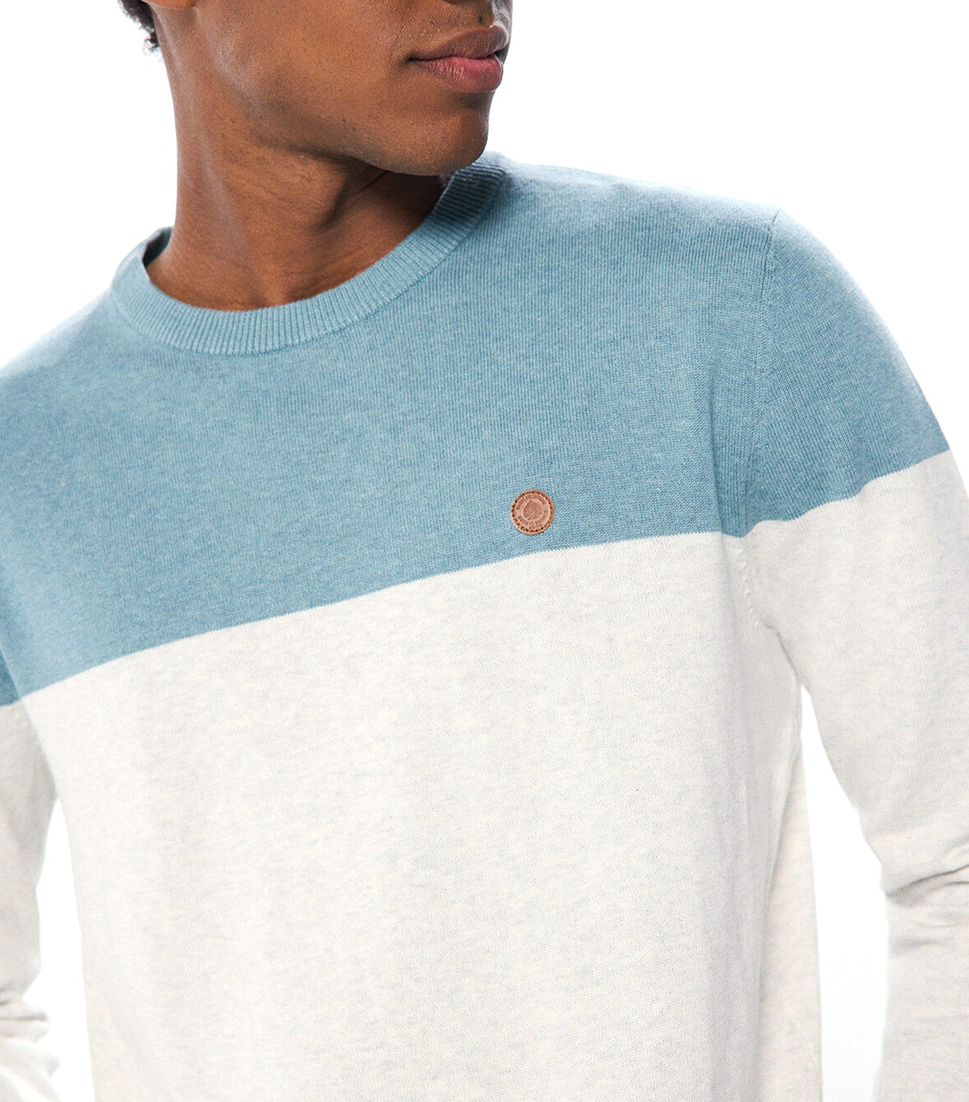 Basic Color Block Jersey
 Blue