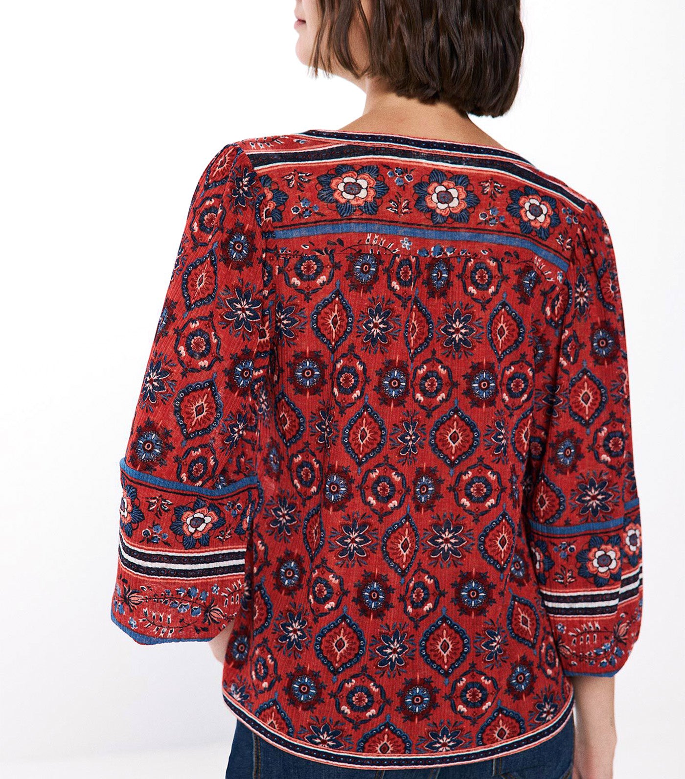 Floral Boho Blouse
 Red