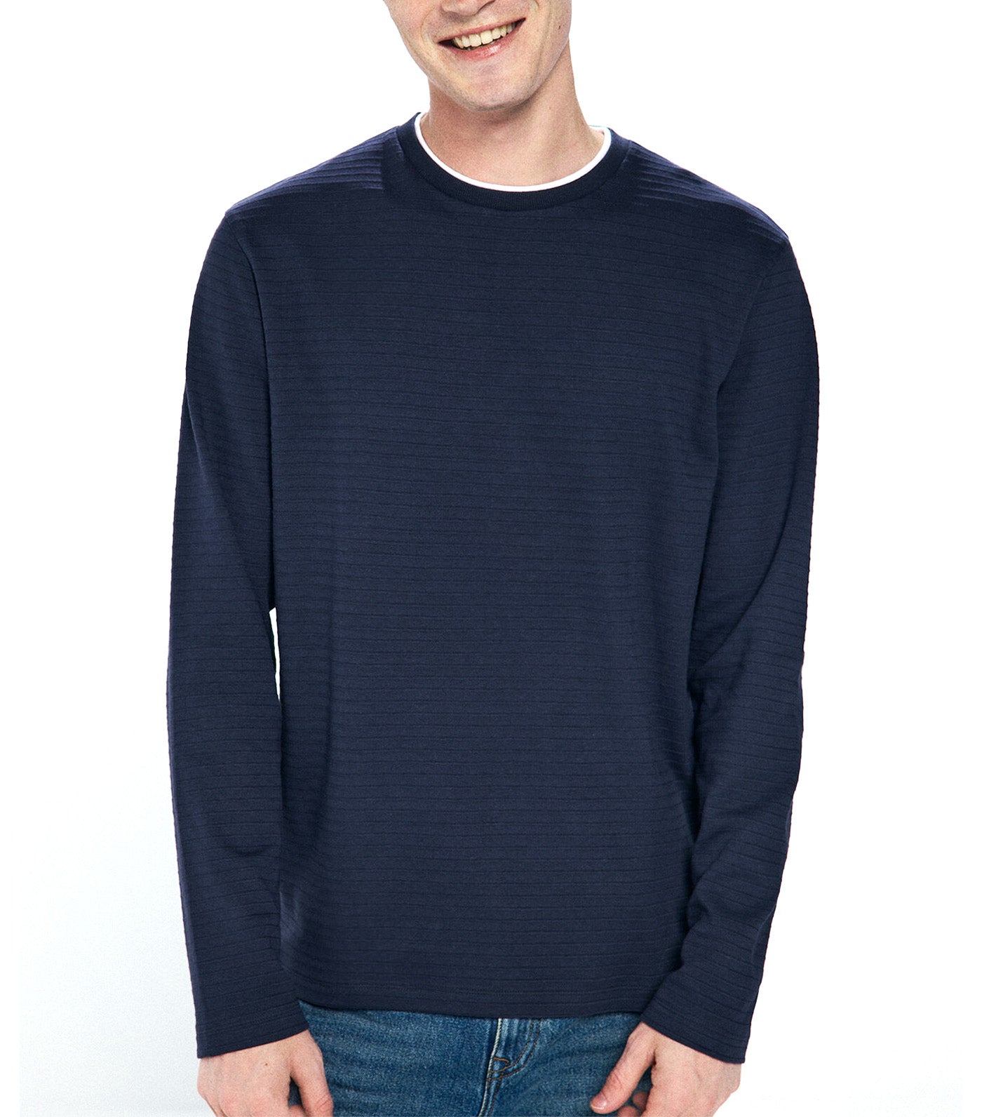 Long-Sleeved Double-Effect T-Shirt
 Dark Blue