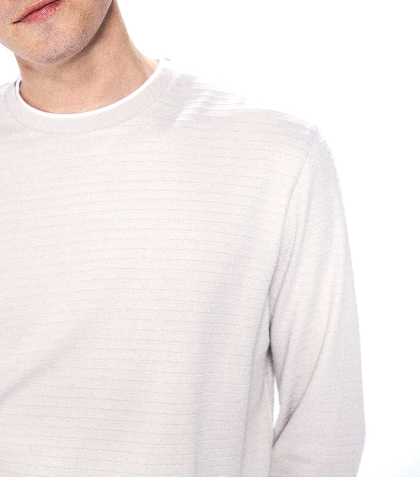 Long-Sleeved Double-Effect T-Shirt
 Light Gray