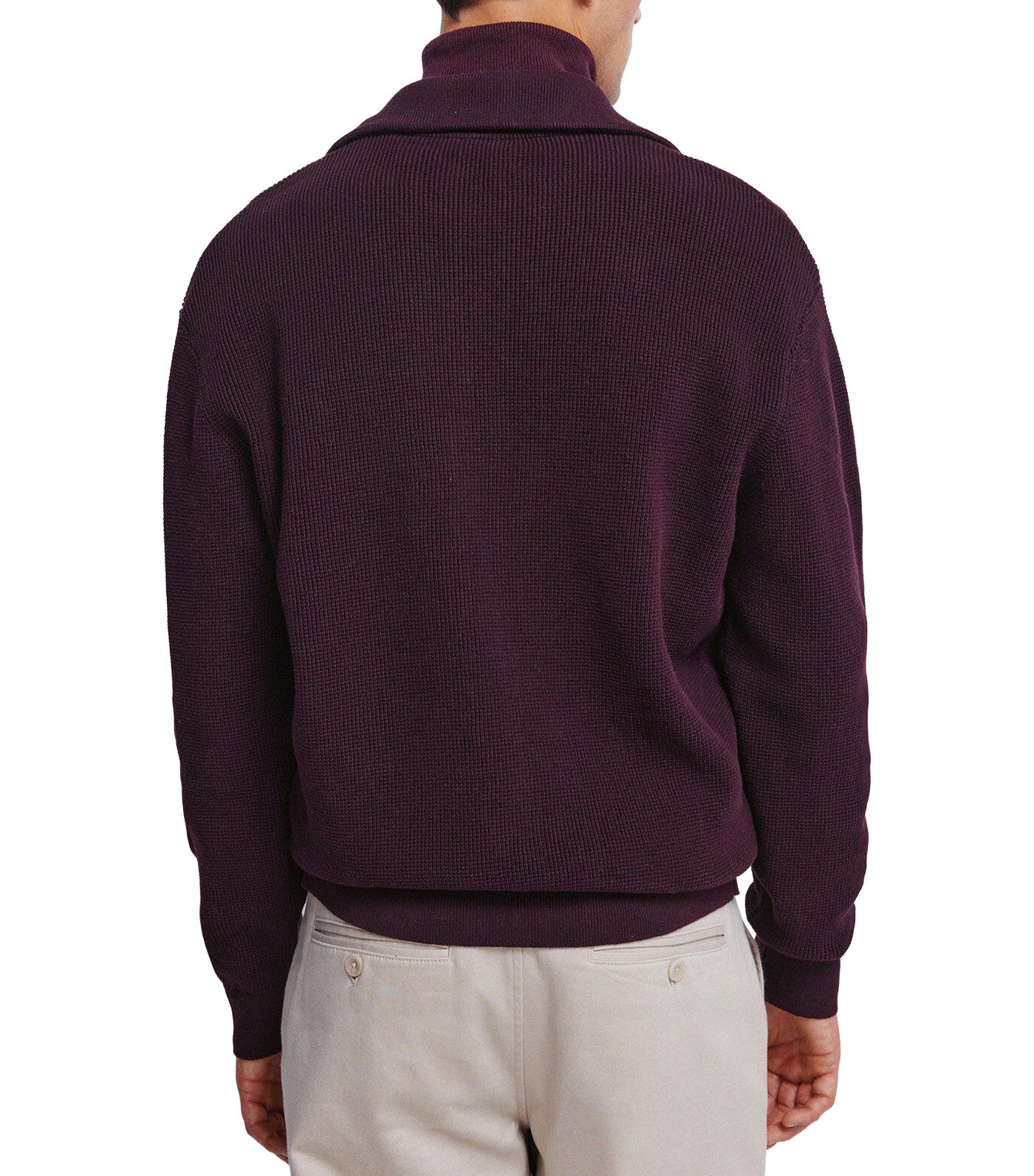 Zip Fastening Cardigan Wine