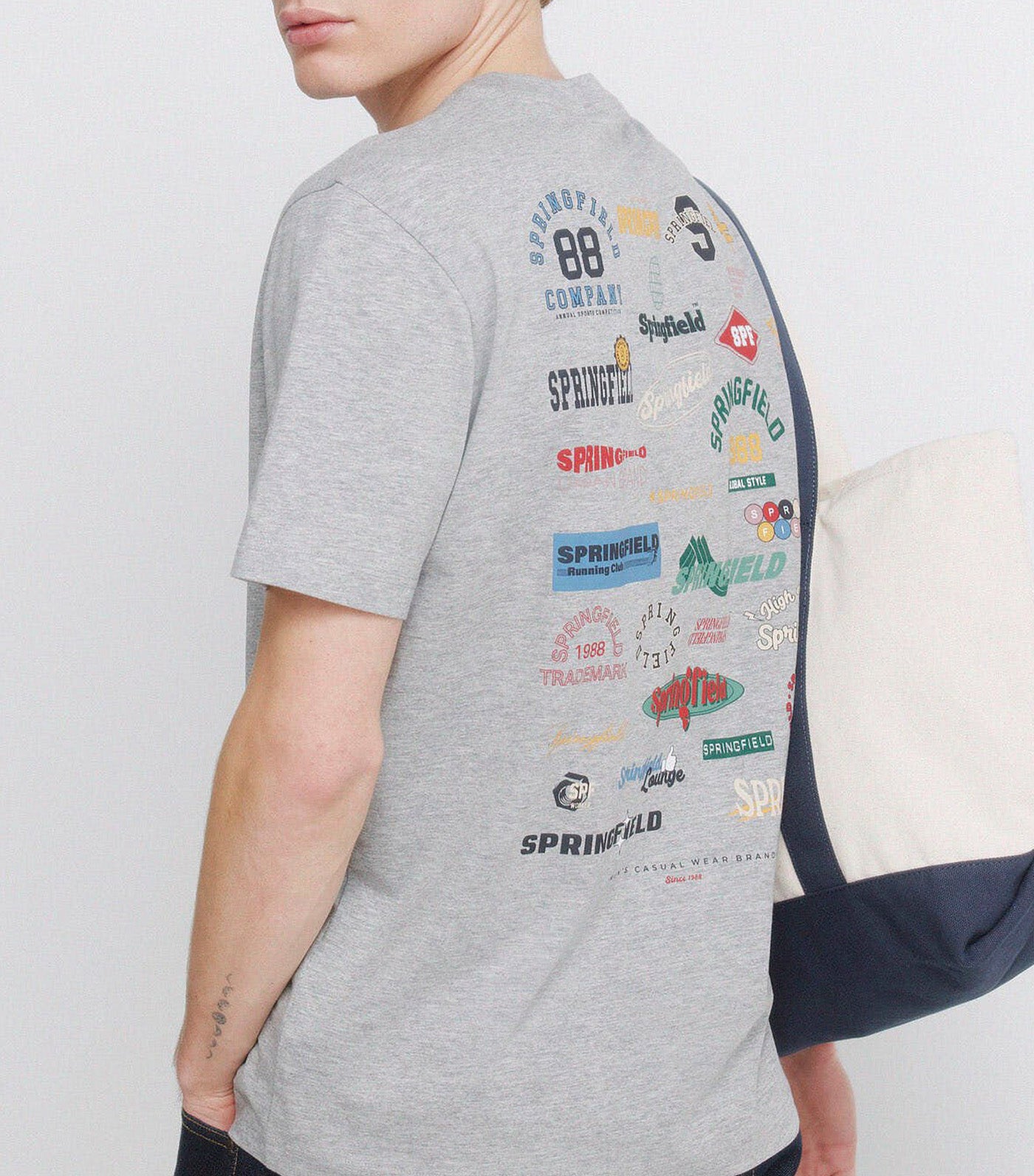 Heathered Logo T-Shirt Medium Gray