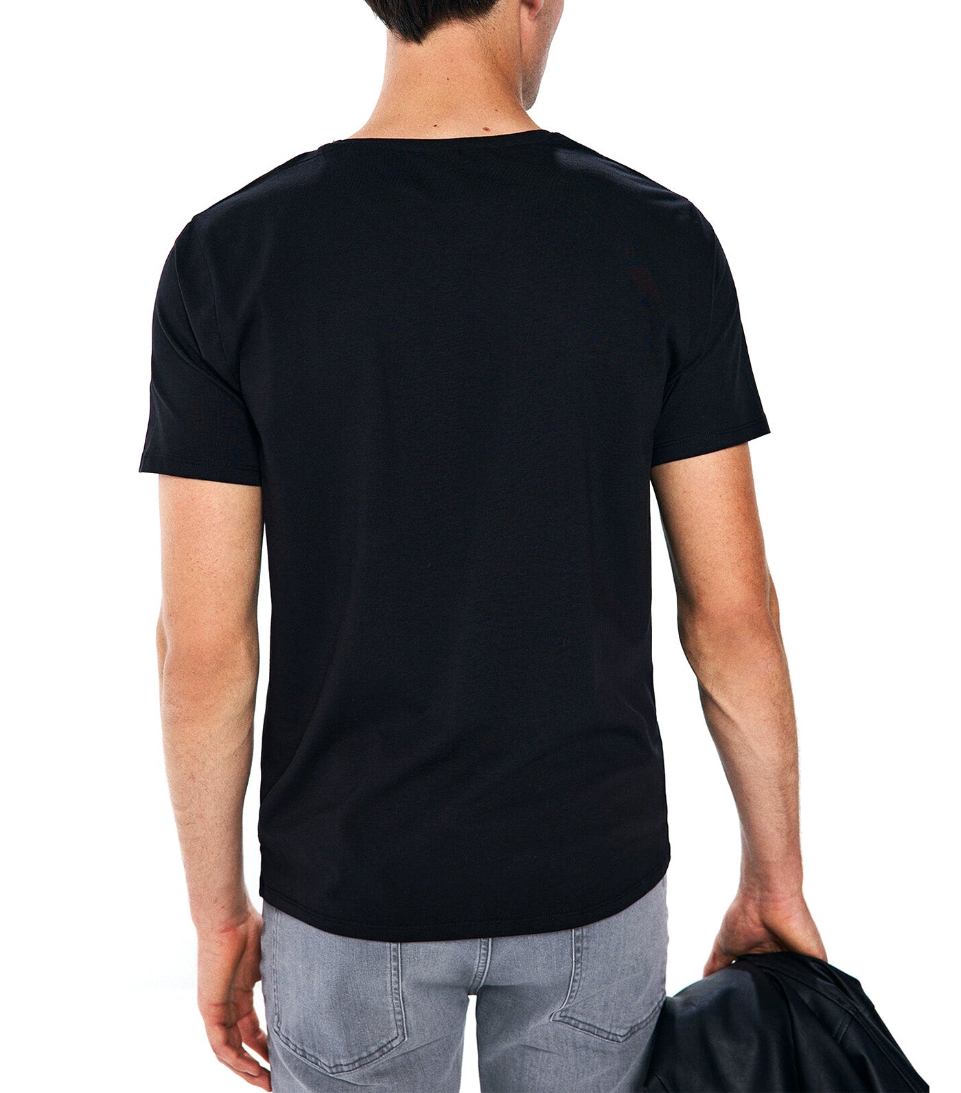 Basic Cotton Lycra T-Shirt Black