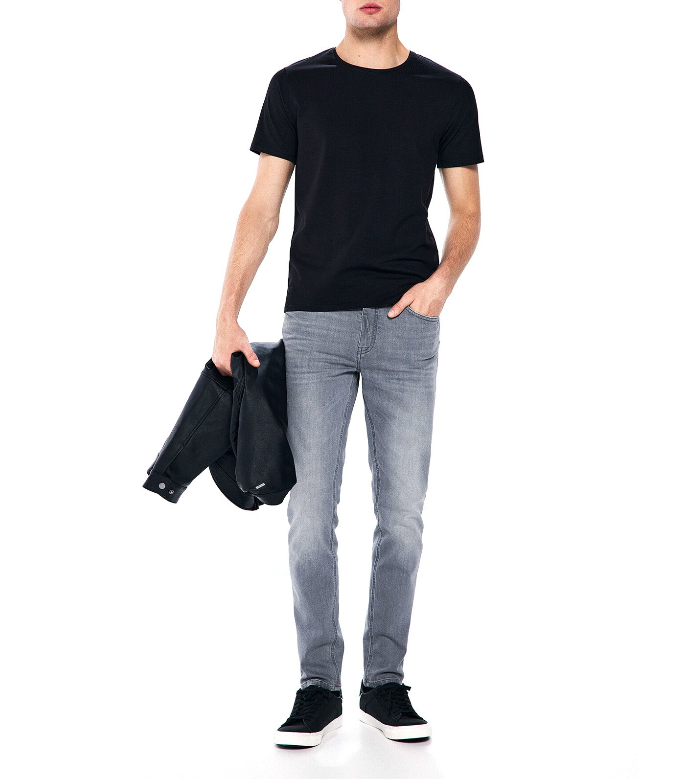 Basic Cotton Lycra T-Shirt Black