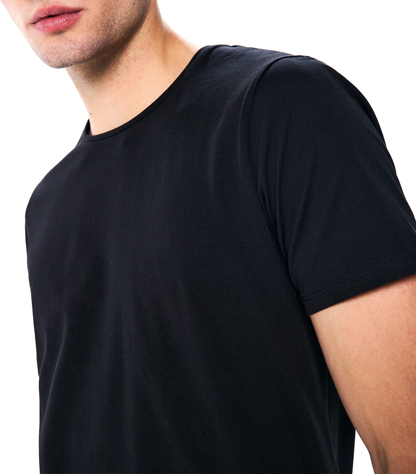 Basic Cotton Lycra T-Shirt Black