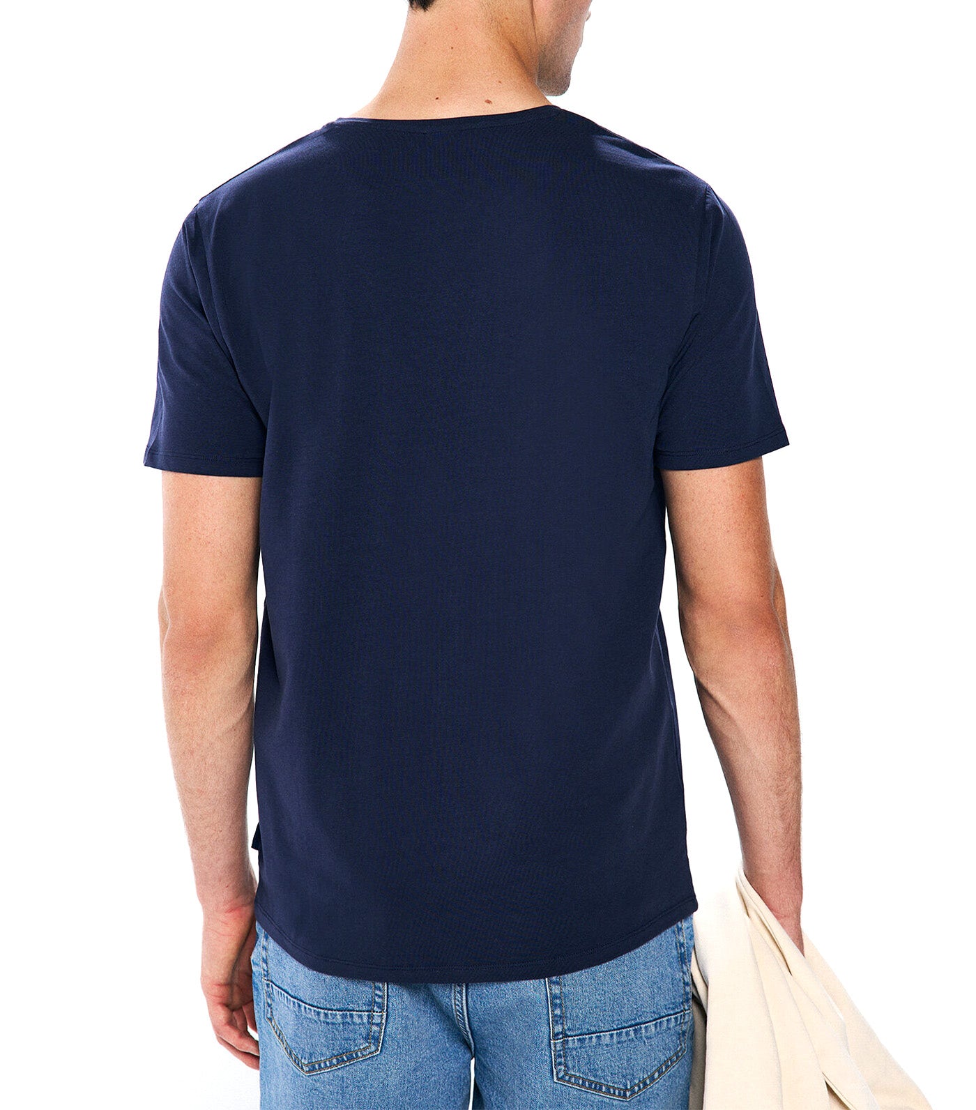 Basic Cotton Lycra T-Shirt Blue