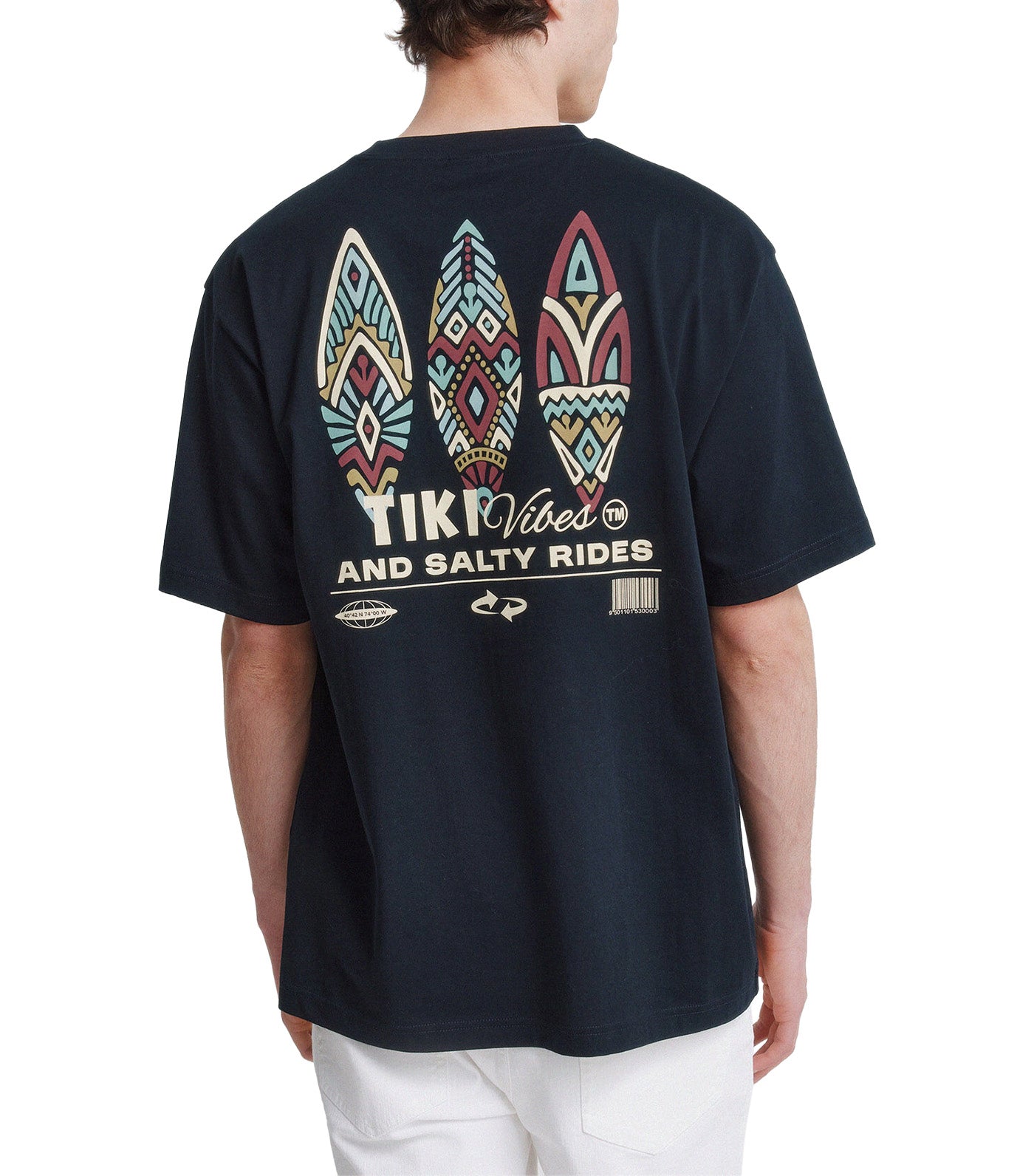 Tiki Vibes T-Shirt Dark Blue