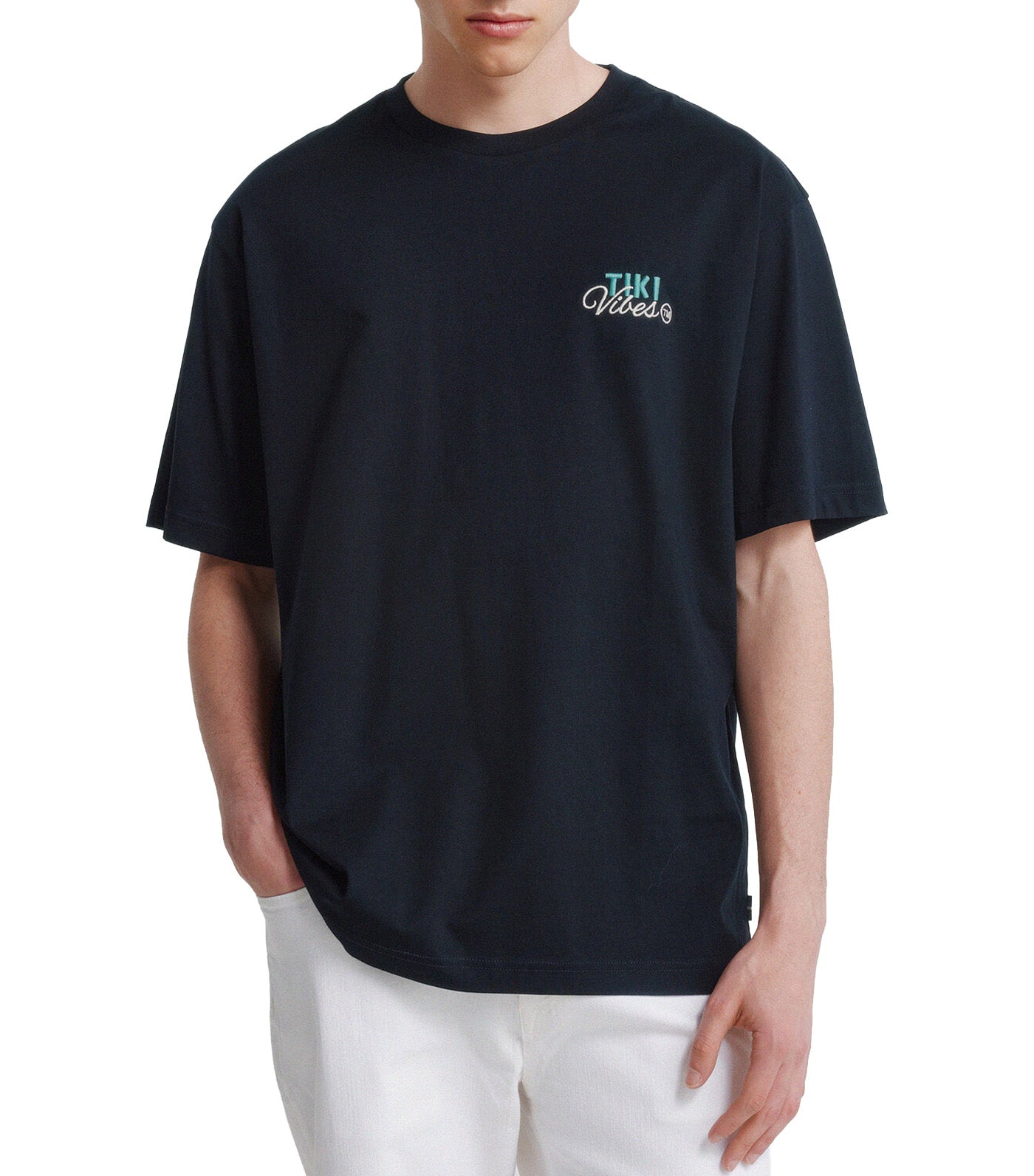 Tiki Vibes T-Shirt Dark Blue