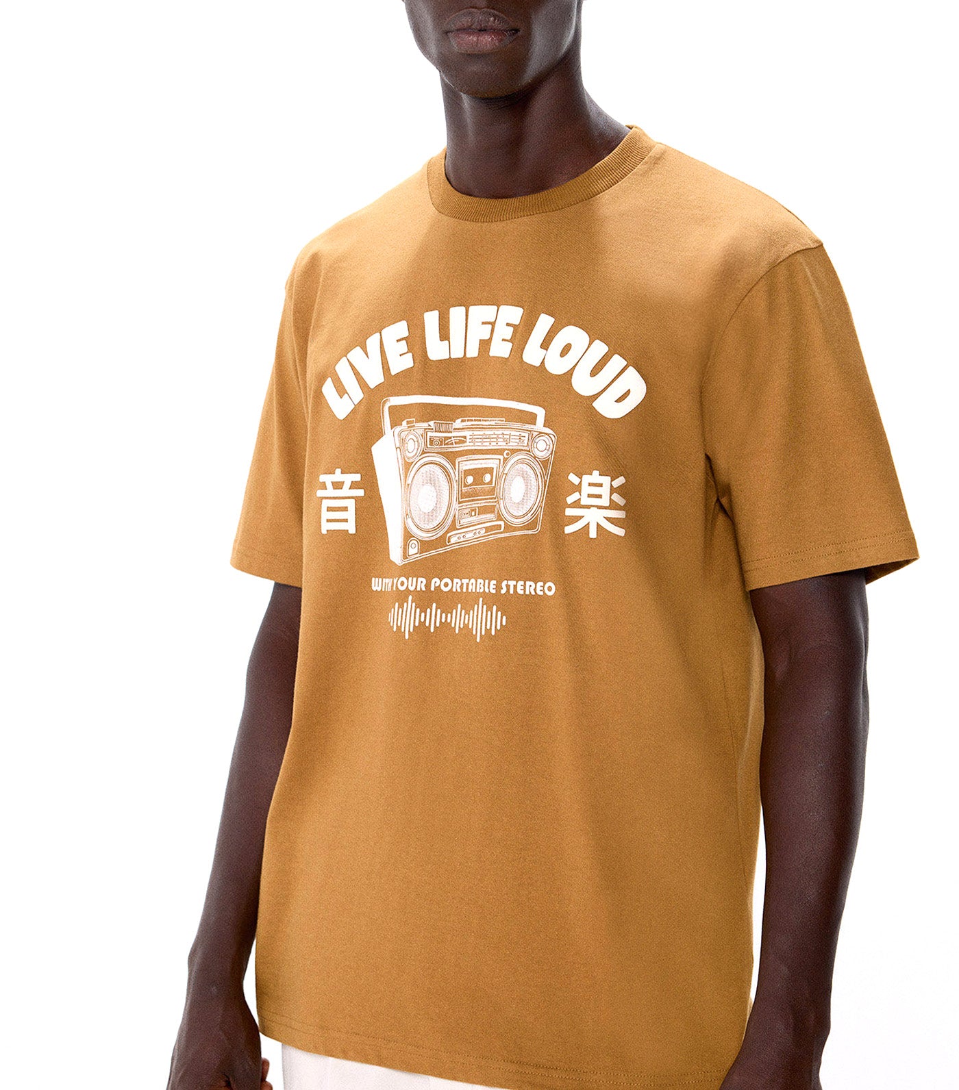 Life Loud T-Shirt Tan