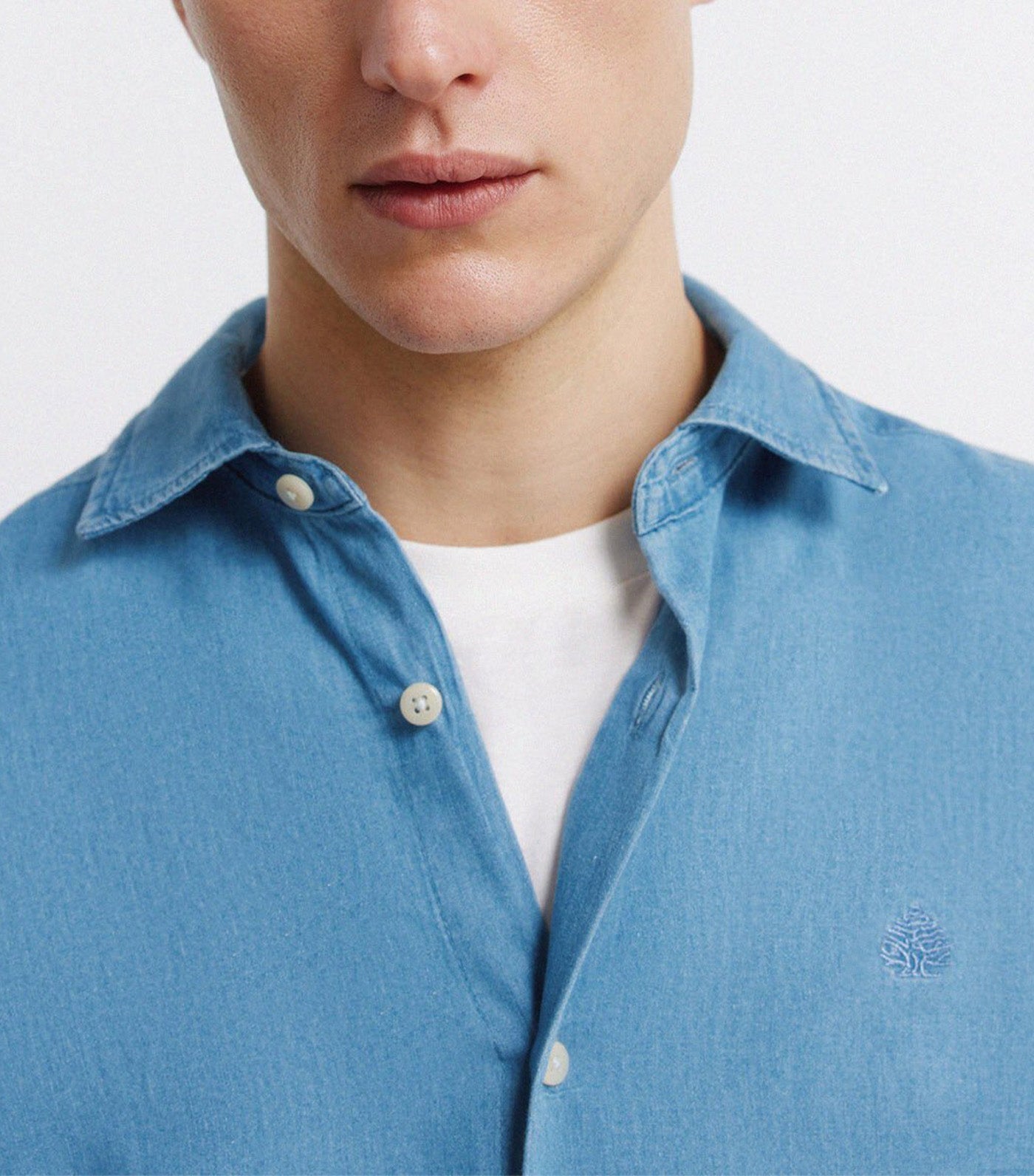 Springfield Denim Shirt Medium Blue