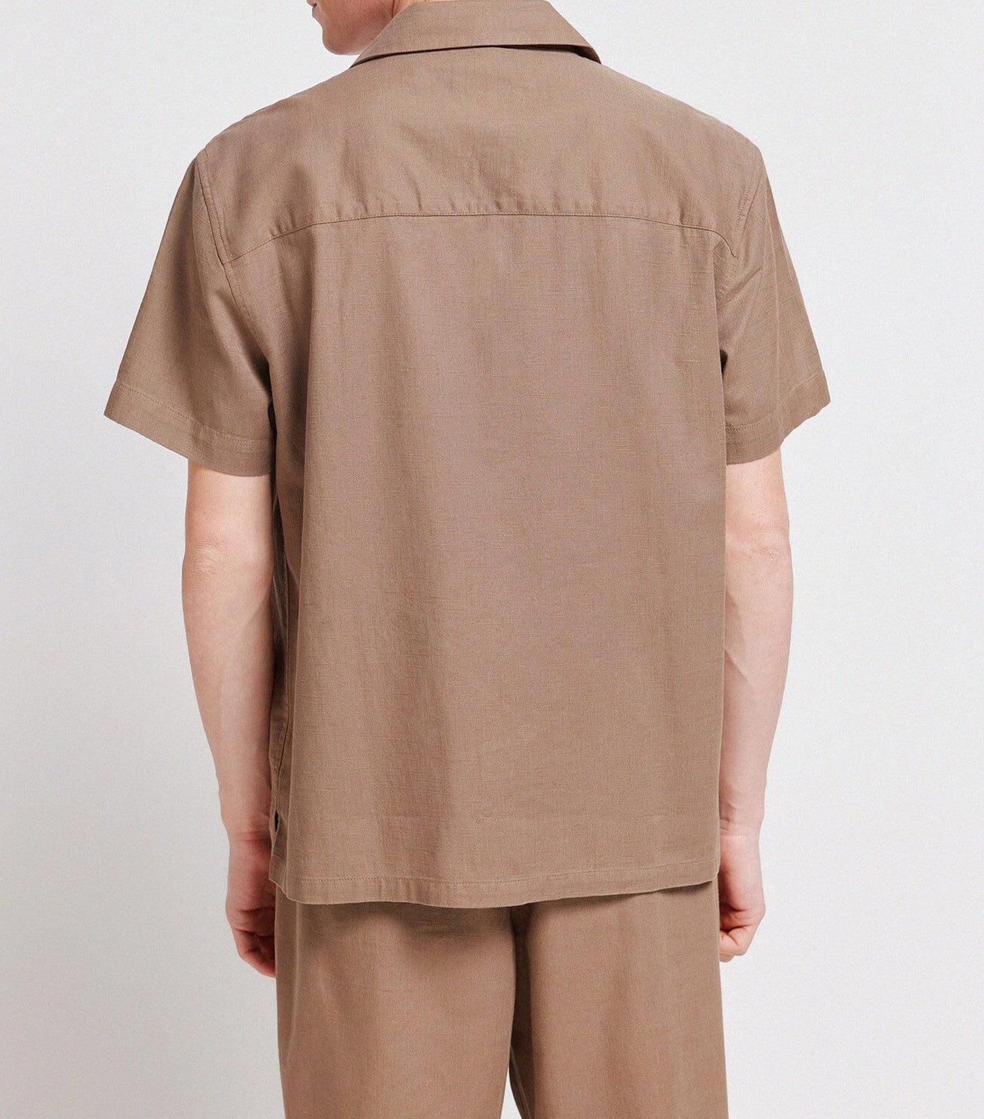 Short-Sleeved Overshirt Brown