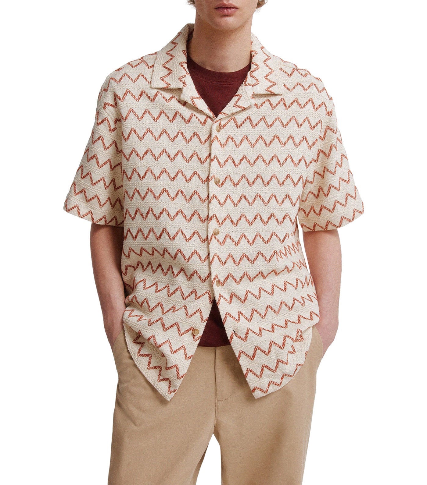 Bowling Shirt White Print