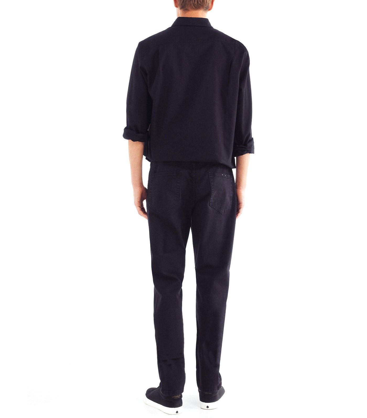 Slim Fit 5-Pocket Trousers Black