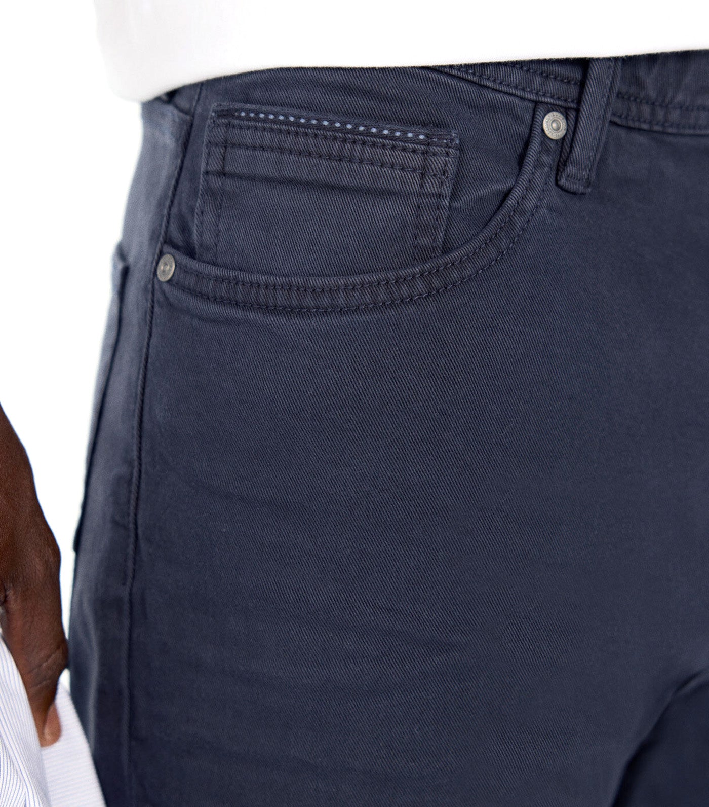 Slim Fit Colored Trousers Dark Blue