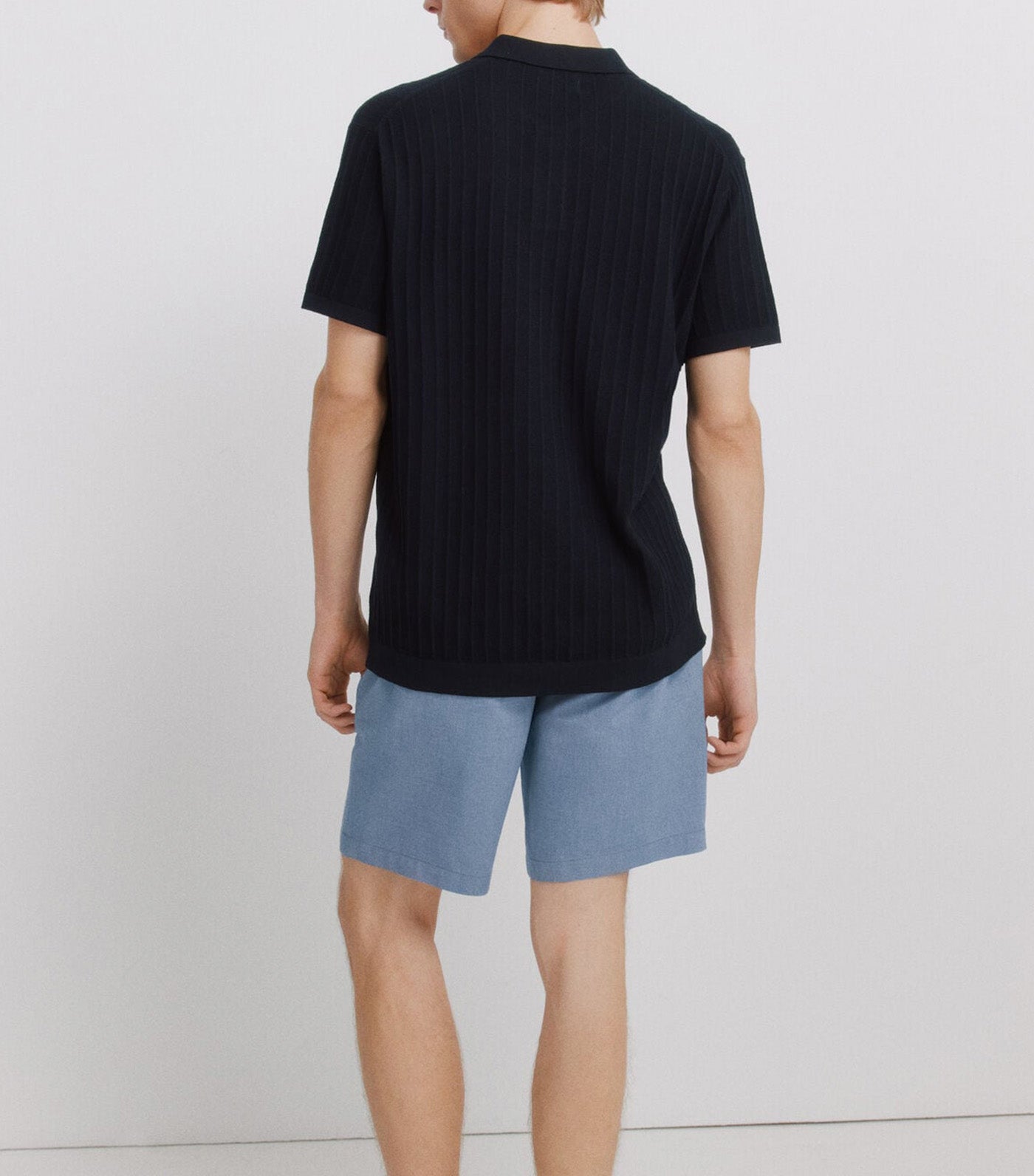 Springfield Structured Bermuda Shorts Dark Blue 