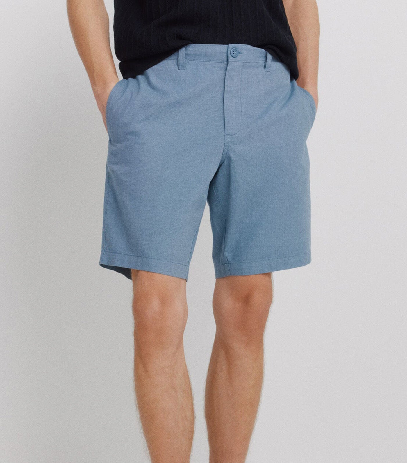Springfield Structured Bermuda Shorts Dark Blue 