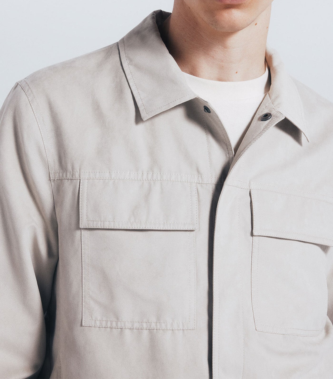 Faux Suede Jacket Sand