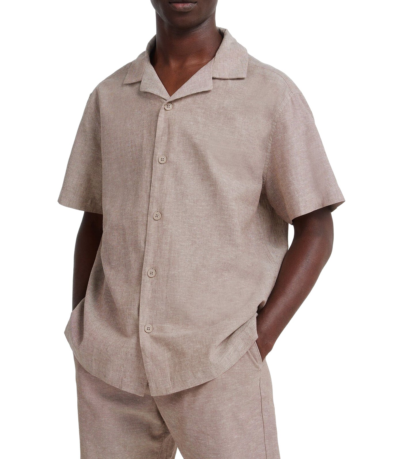 Springfield Short-Sleeved Linen Shirt Sand