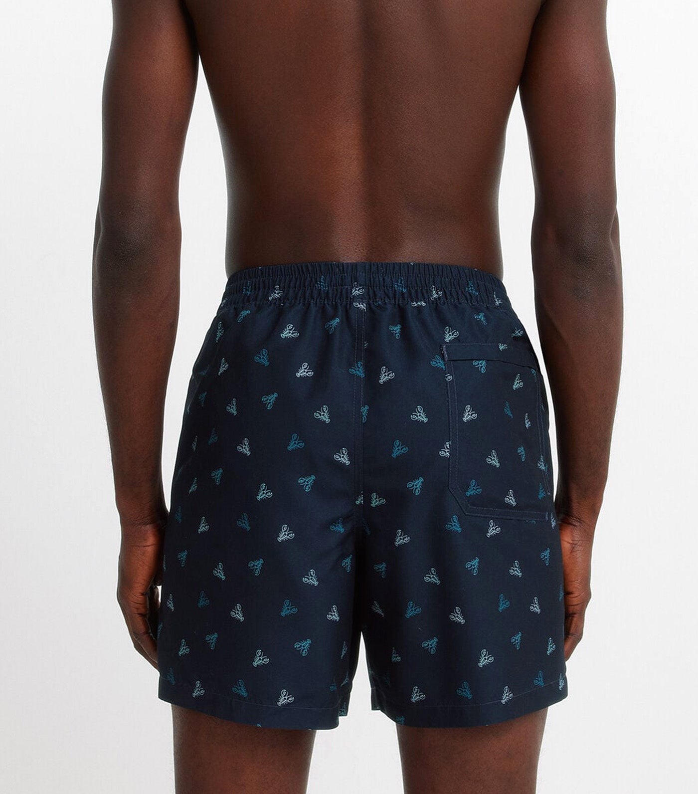 Lobster Print Swimwear Dark Blue