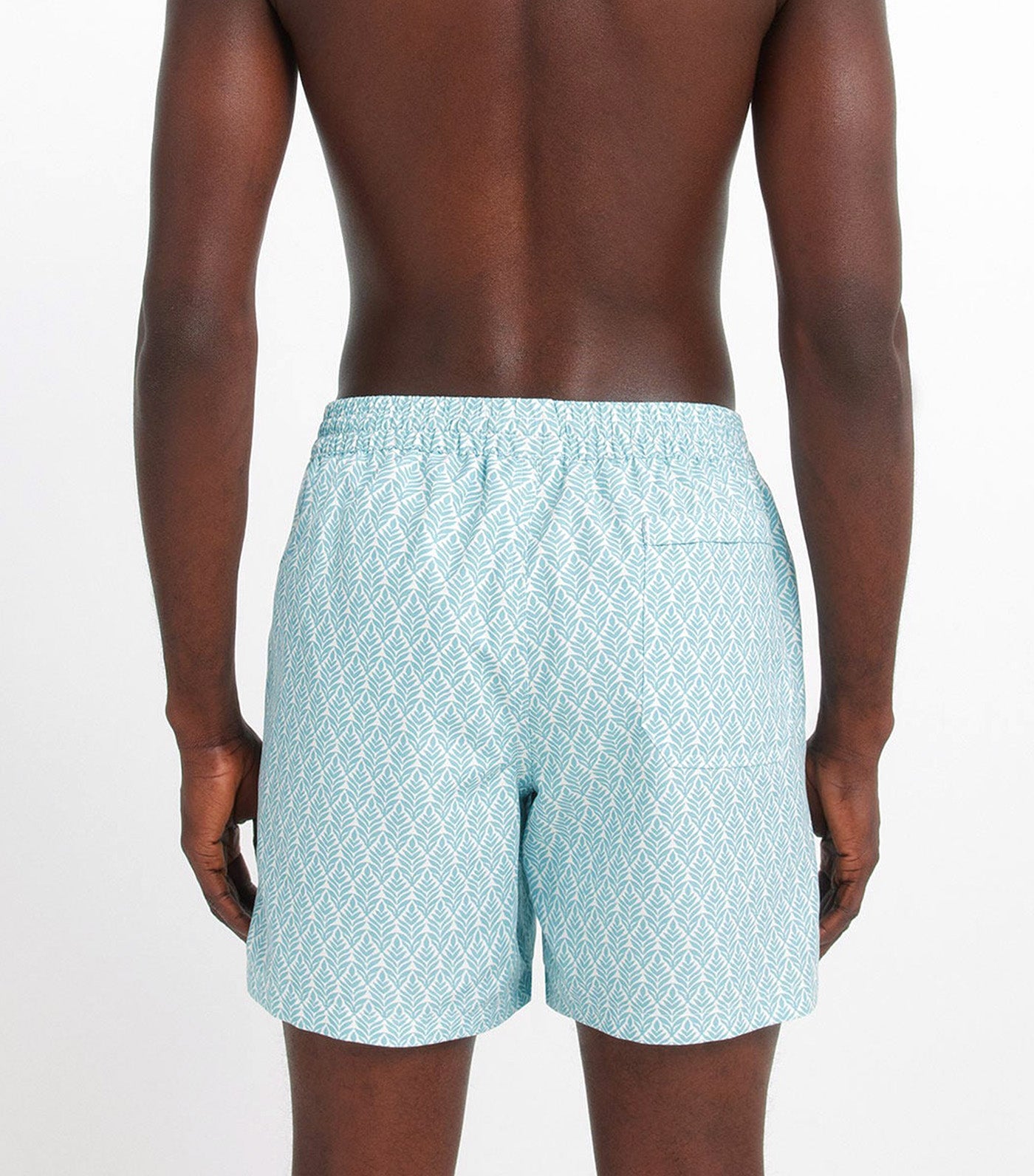 Printed Leaf Swimwear Blues