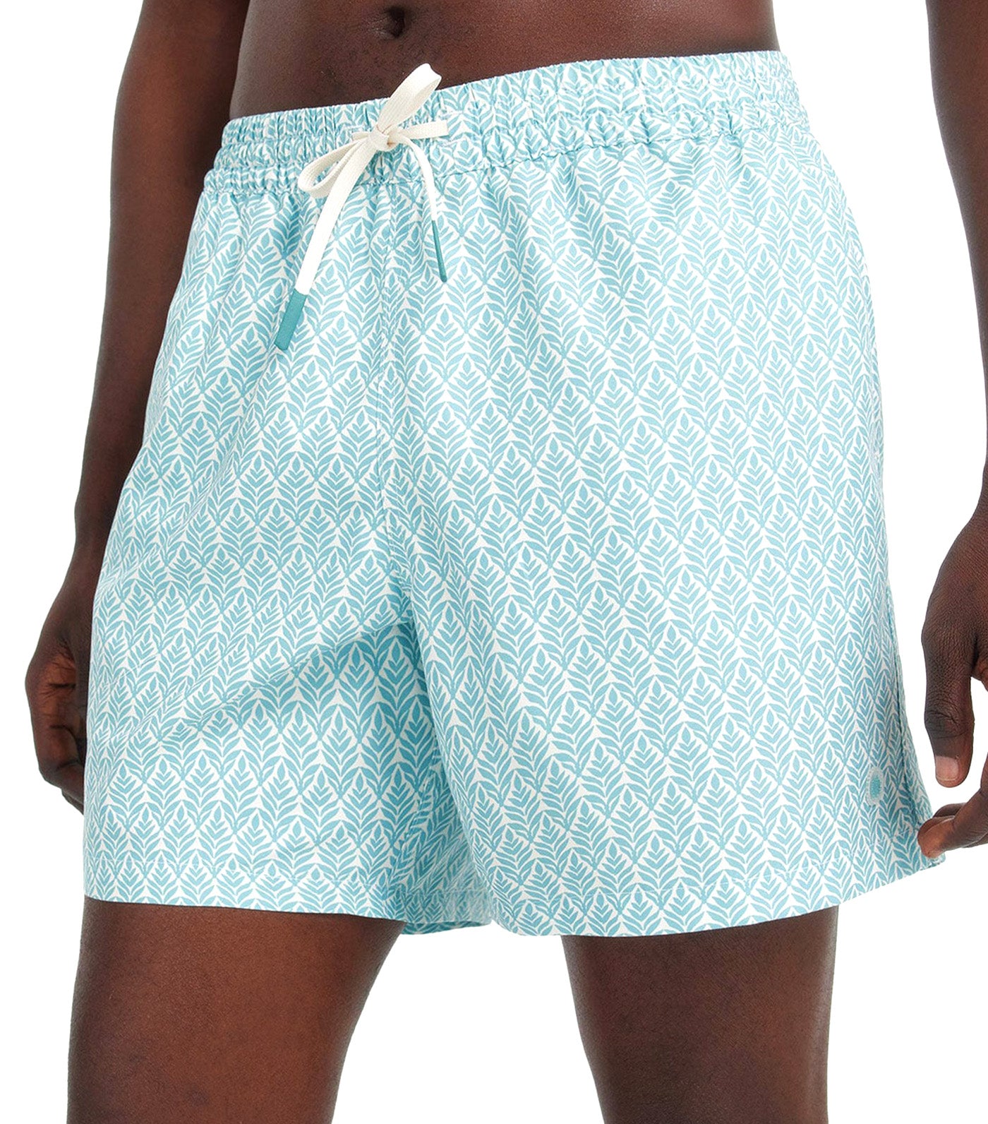 Printed Leaf Swimwear Blues
