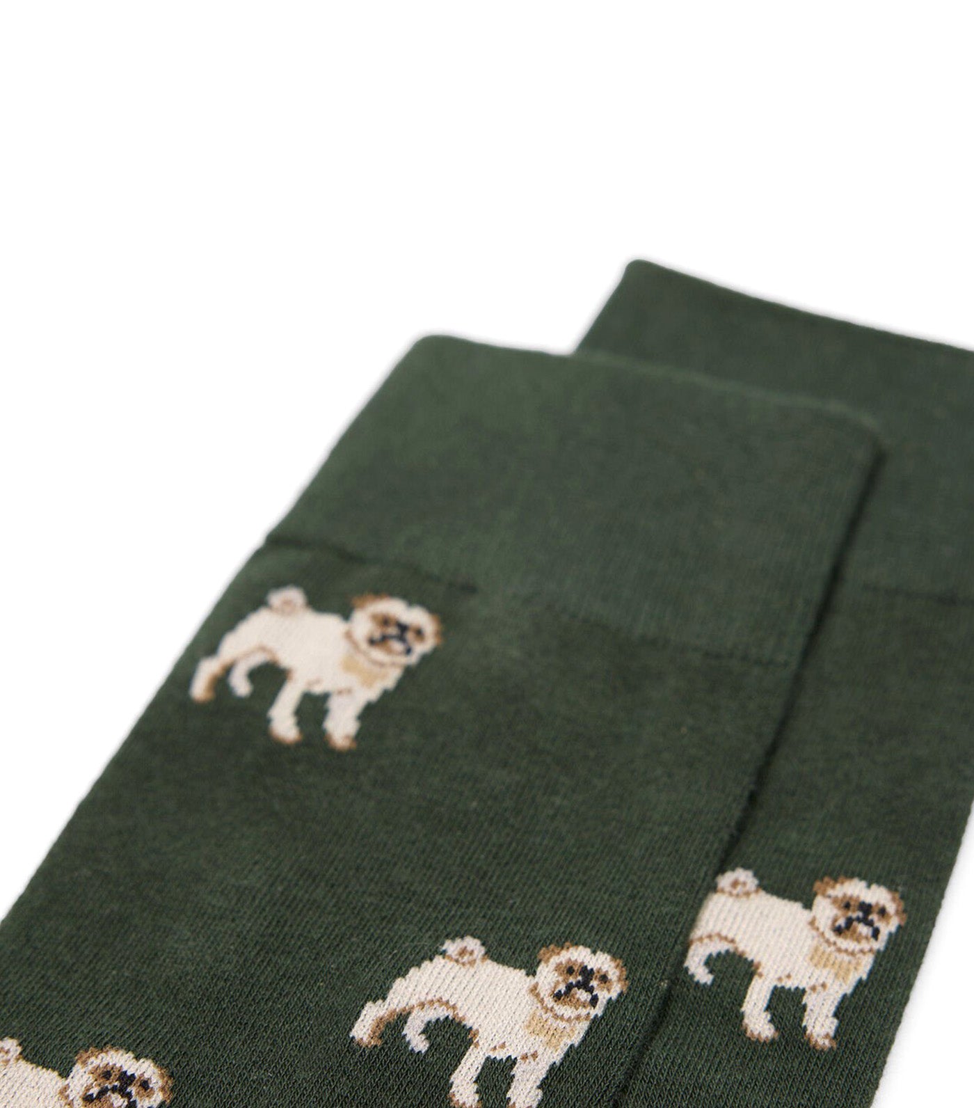 Pug Dog Sock Green