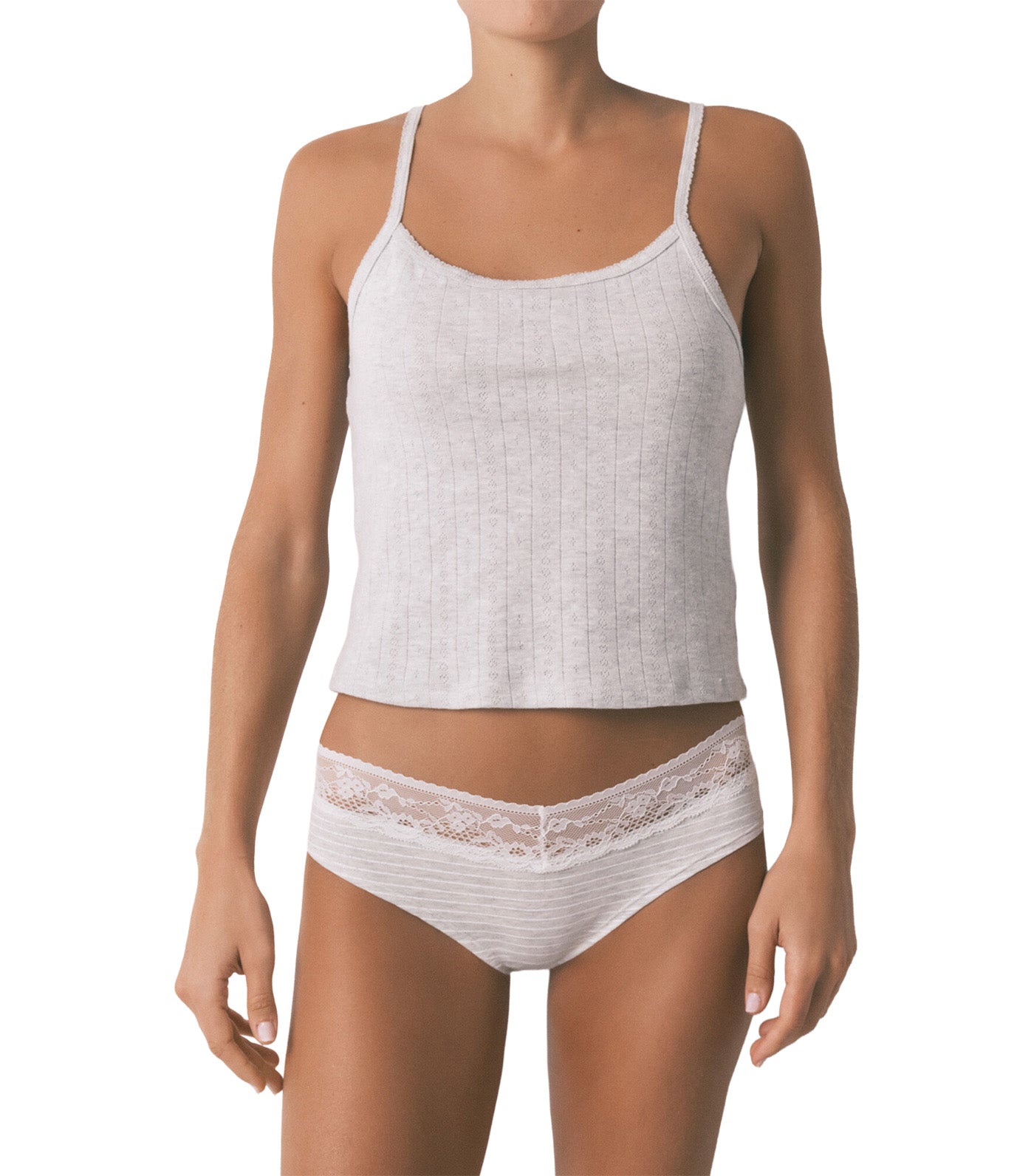 Cotton Classic Wide Striped Panty Gray Print