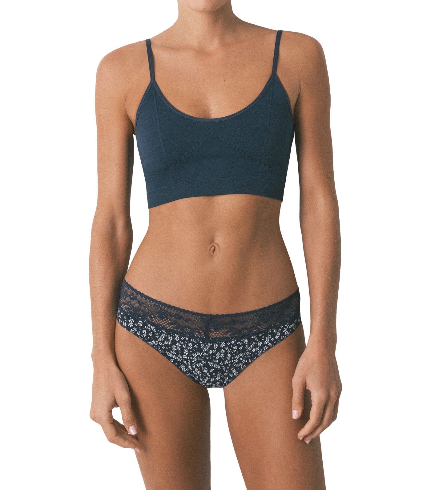 Cotton Classic Floral Print Panty Light Blue