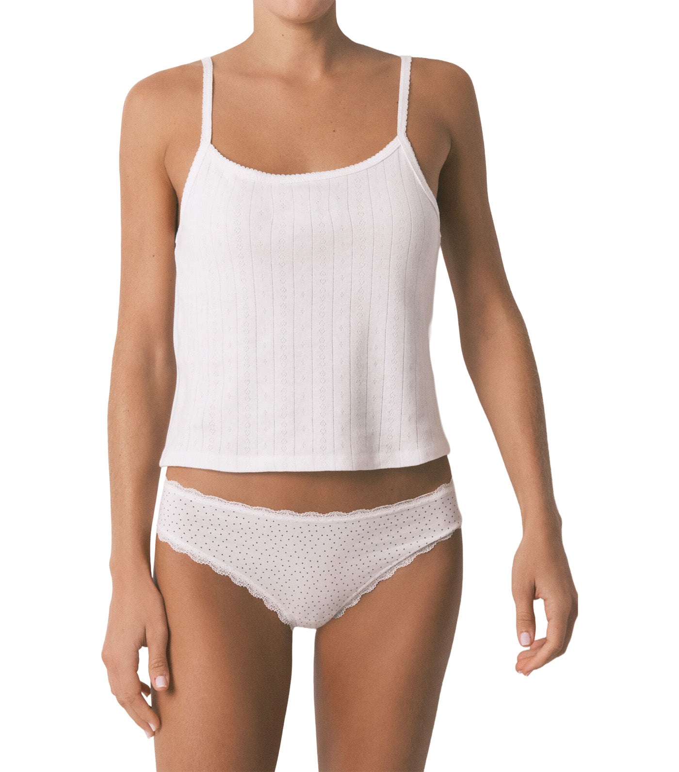 Cotton Classic Polka-Dot Print Panty White