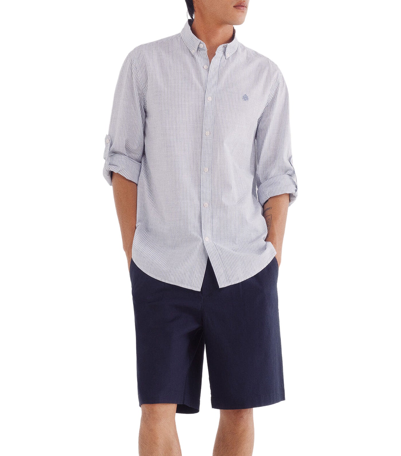 Striped Cotton Slub Shirt