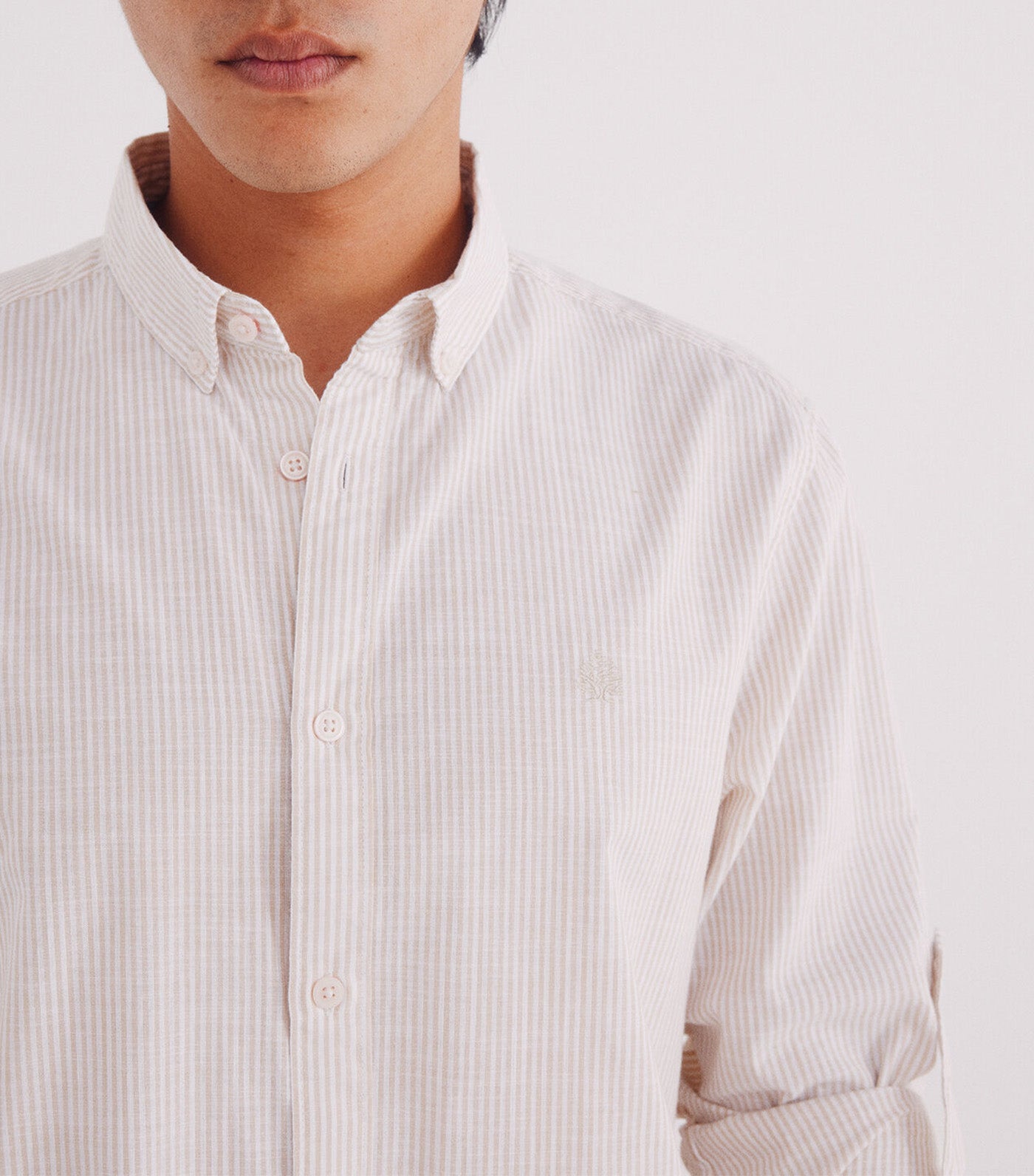 Striped Cotton Slub Shirt
