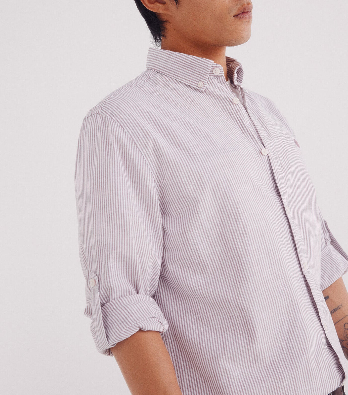 Striped Cotton Slub Shirt