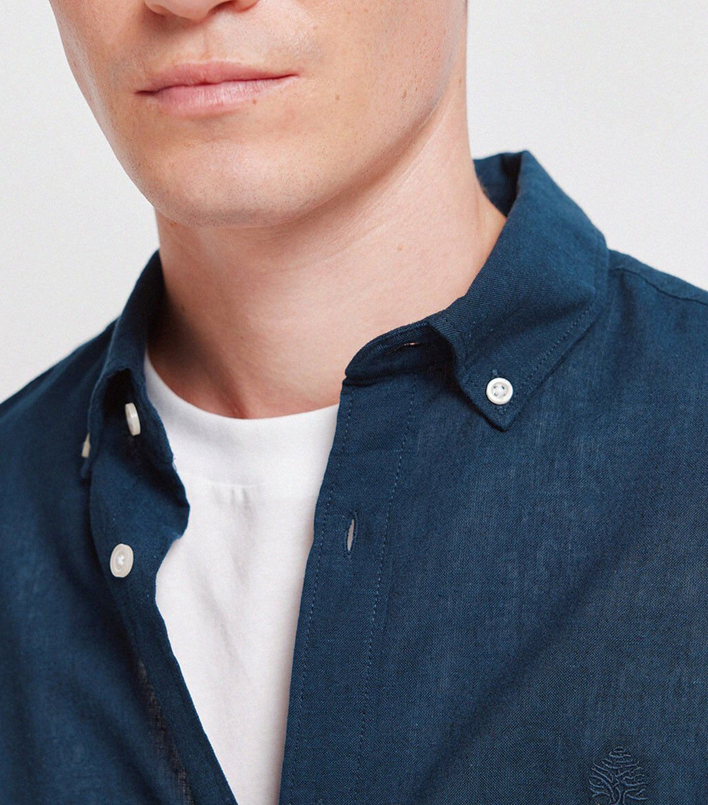 Springfield Linen Shirt Dark Blue