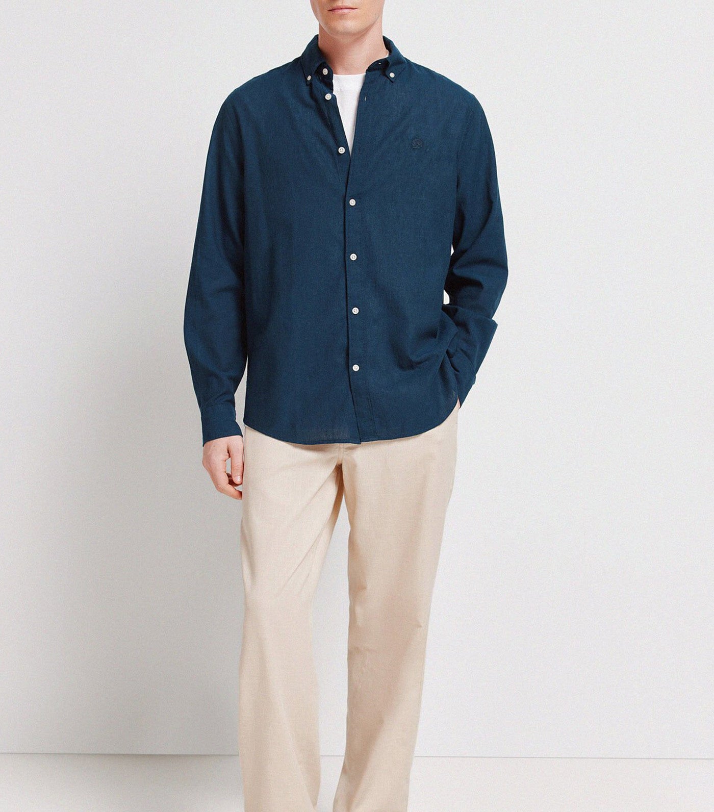 Springfield Linen Shirt Dark Blue