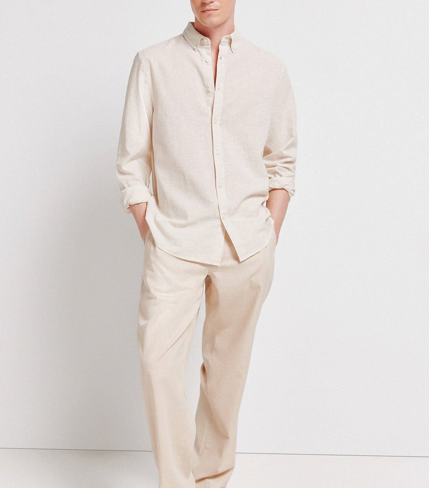 Springfield Linen Shirt Beige