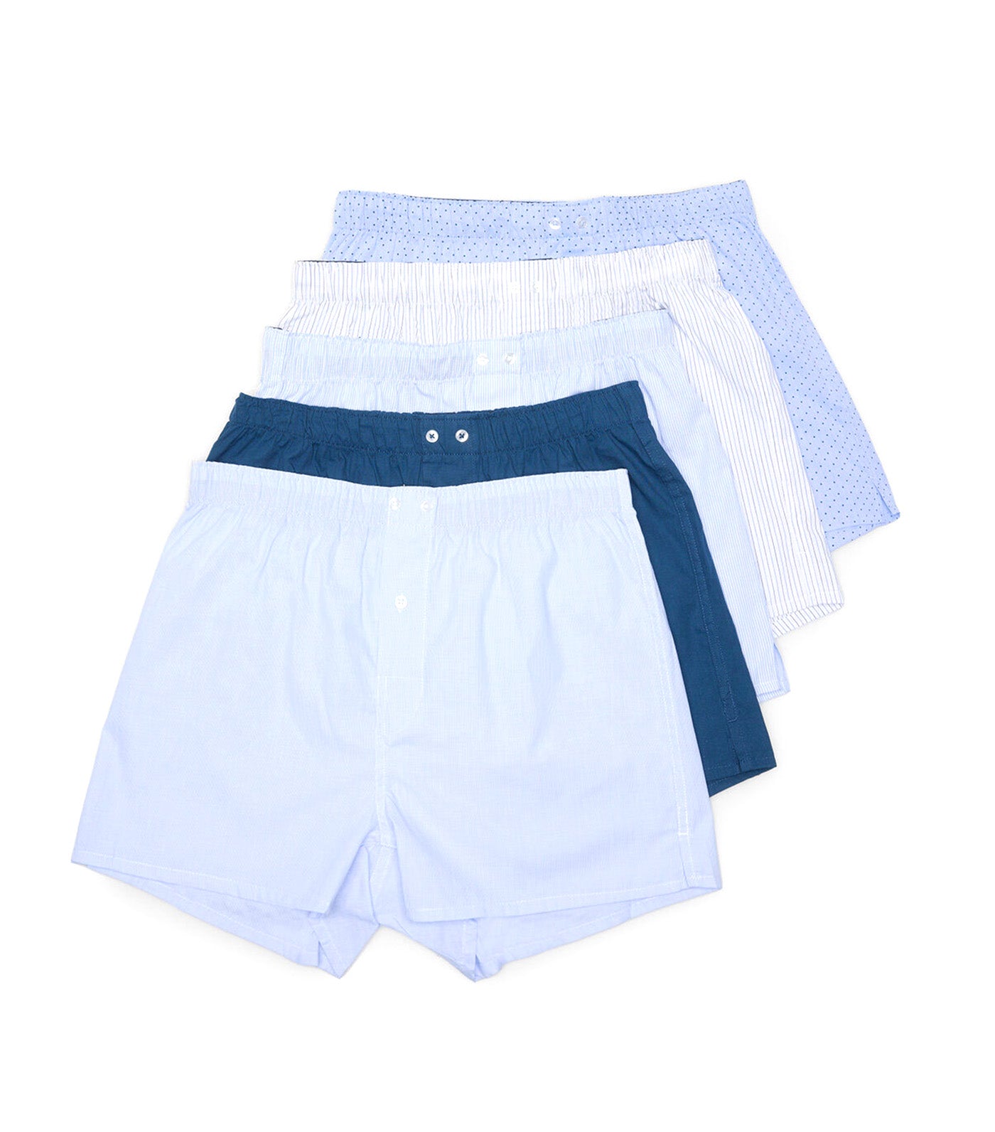 Pack Of 3 Printed Poplin Boxers Blue