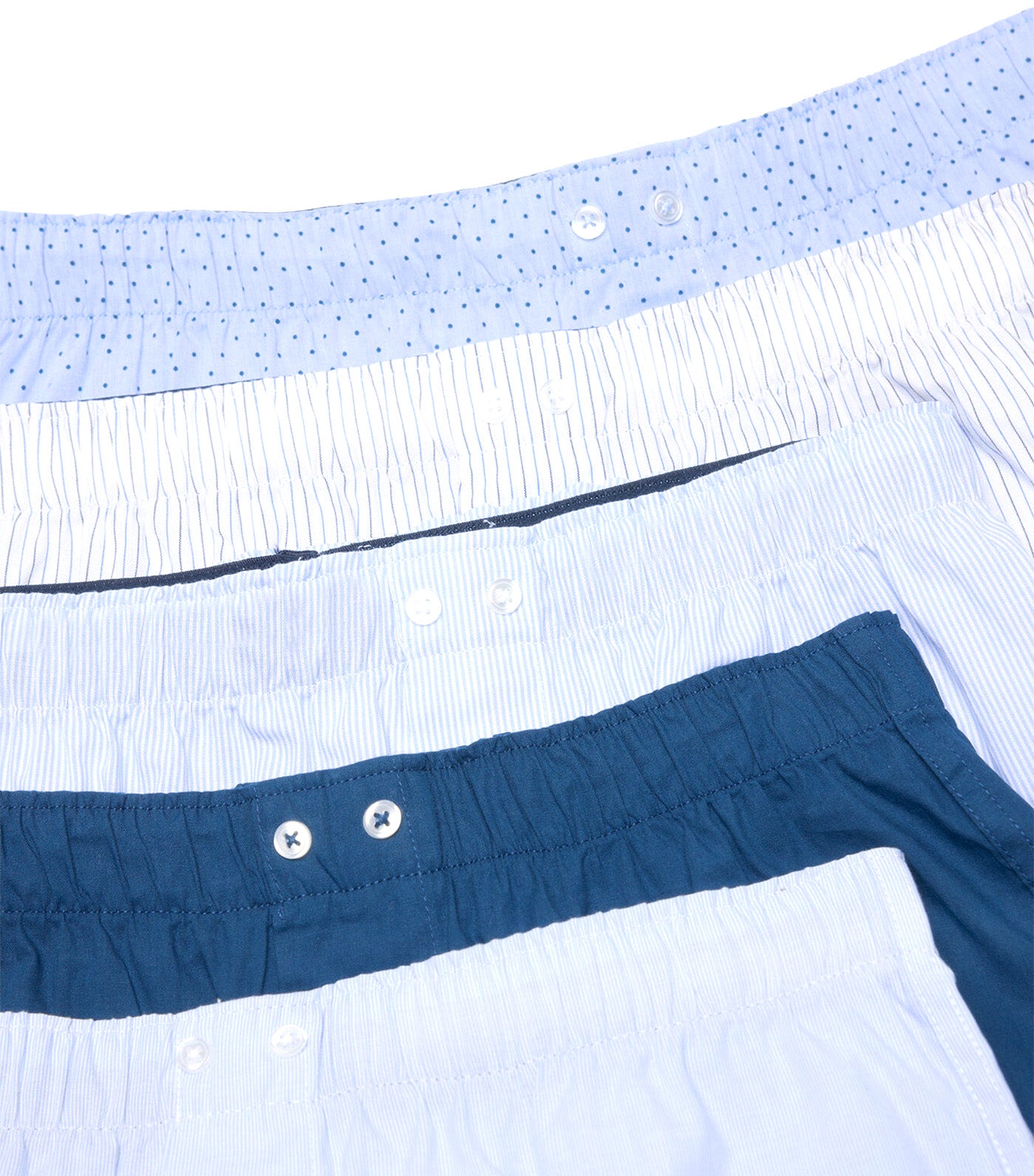 Pack Of 3 Printed Poplin Boxers Blue