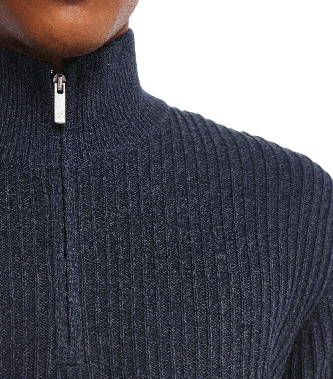Ribbed Zip-Fastening Jumper