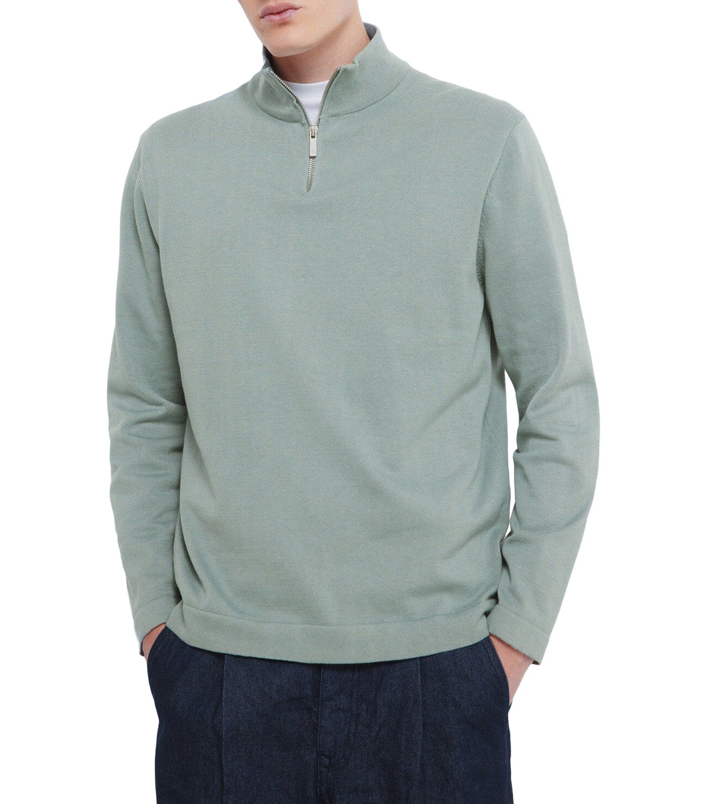 Milano Zip Fastening Jumper Green