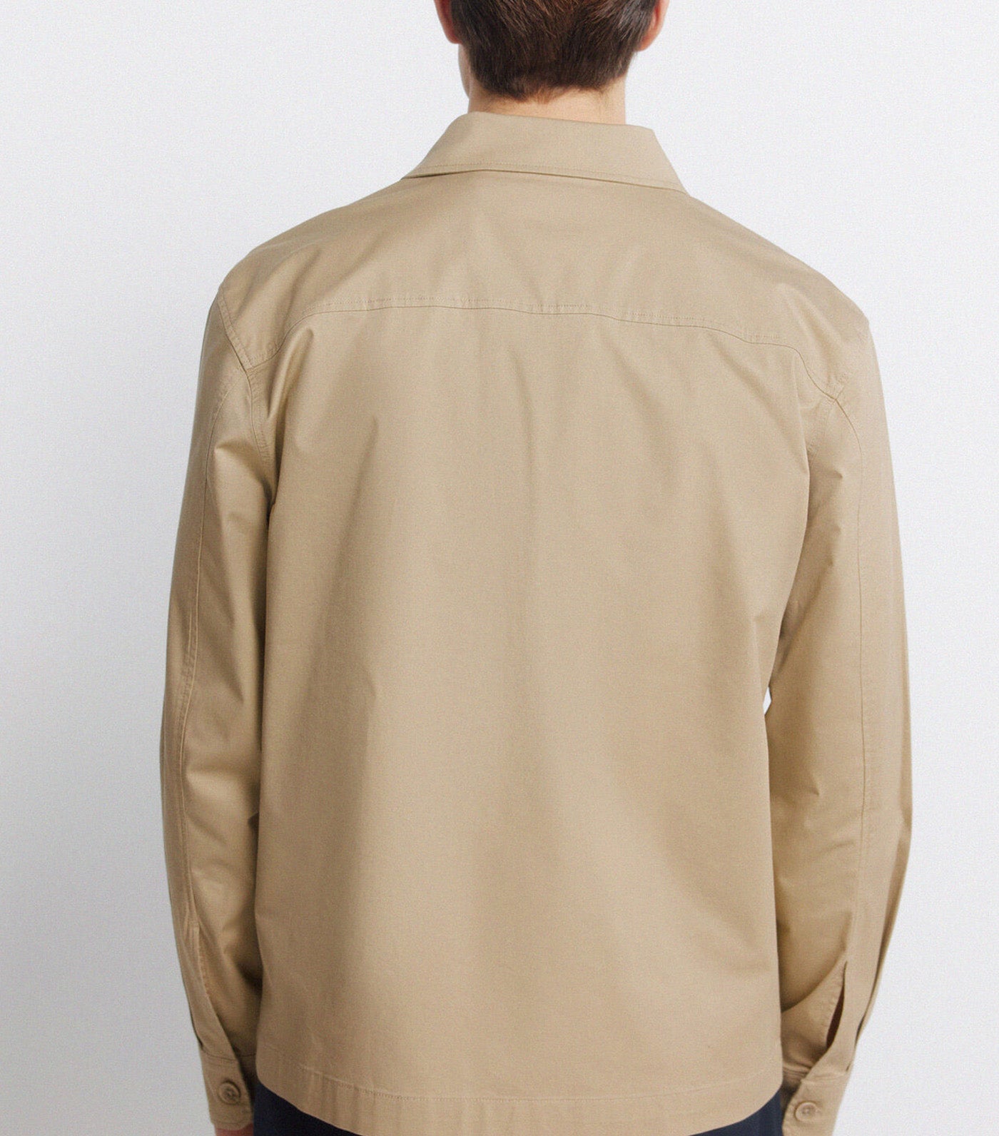 Springfield Lightweight Overshirt with Pocket Beige