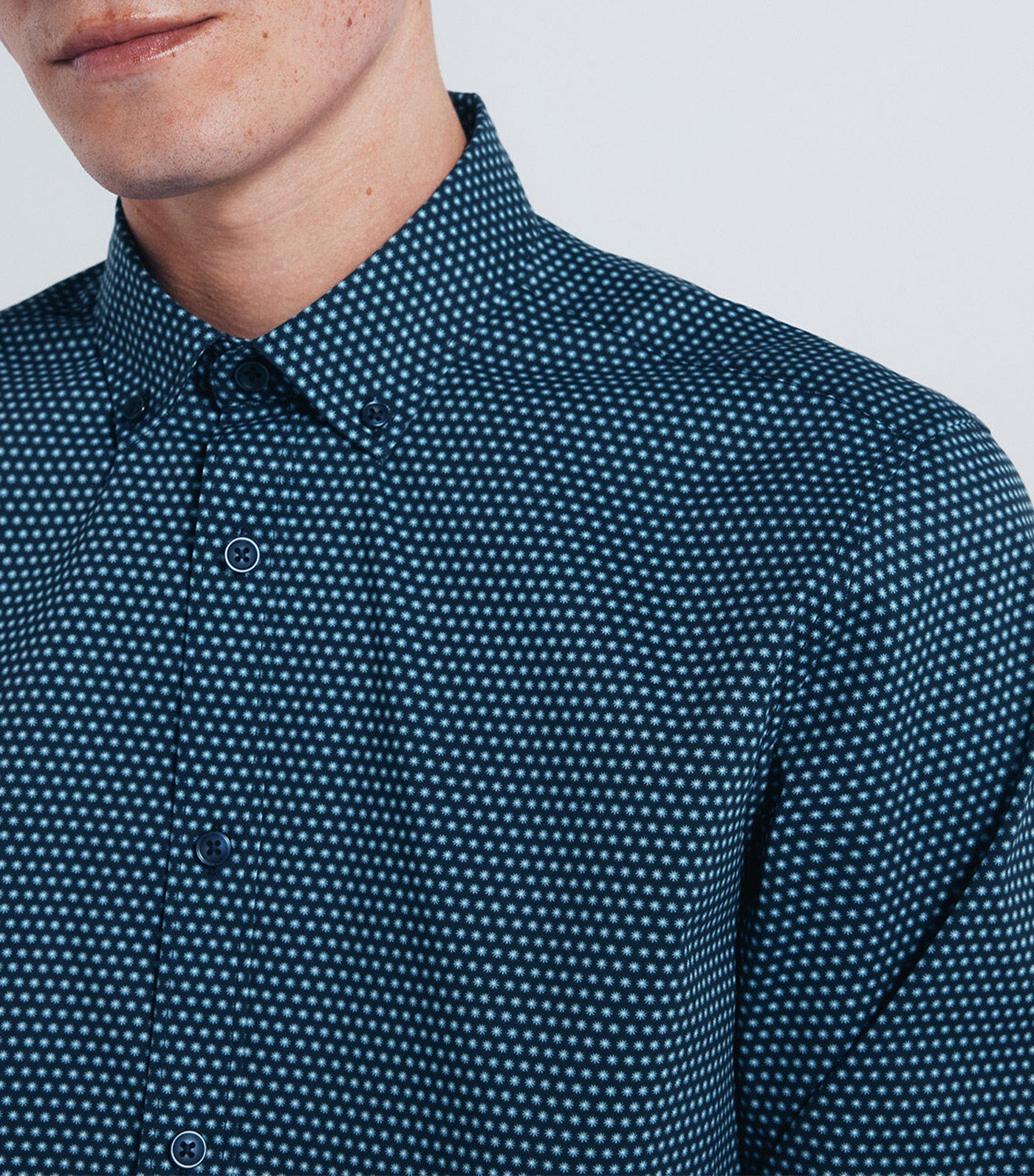 Micro Print Poplin Shirt