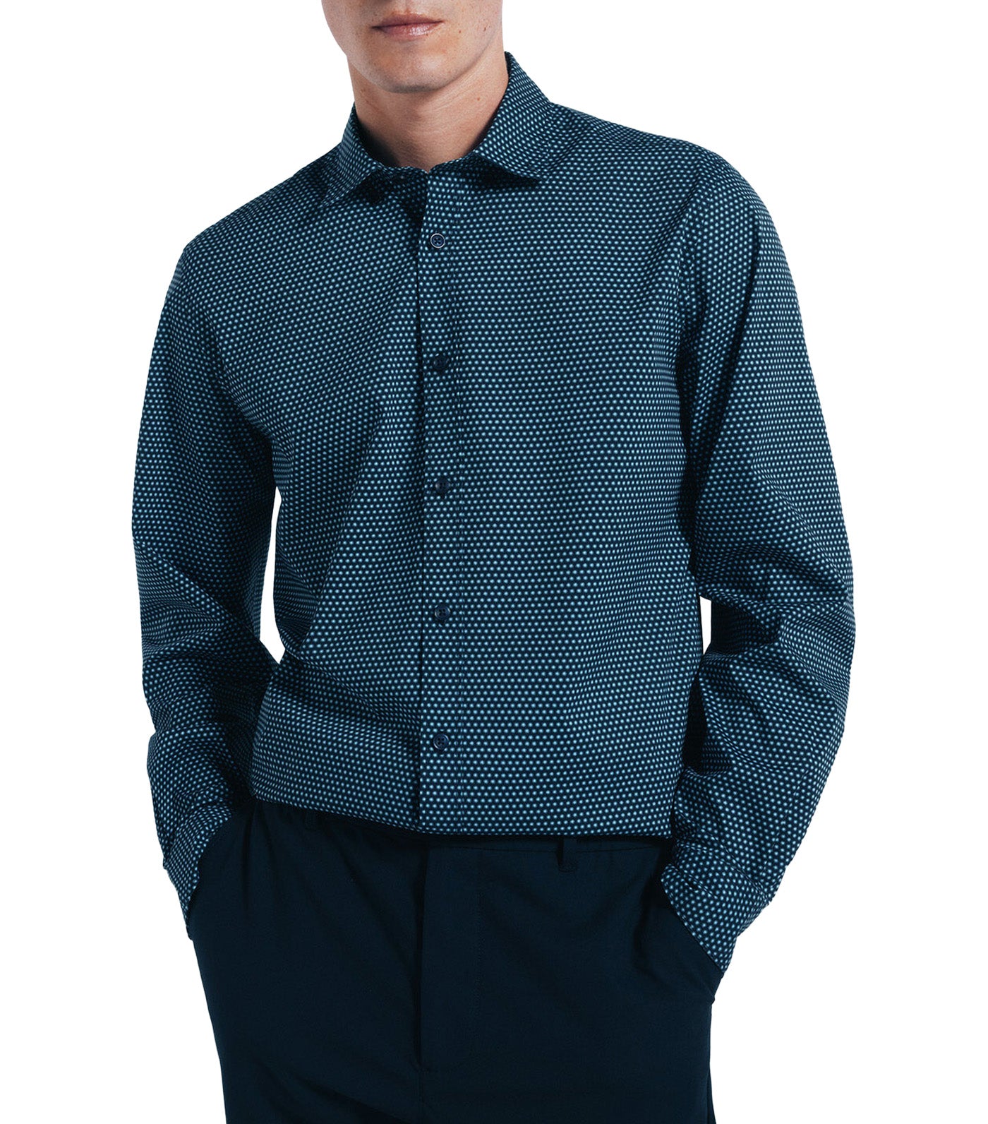 Micro Print Poplin Shirt