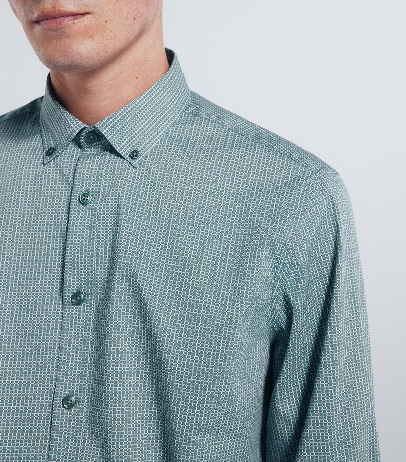 Micro Print Poplin Shirt