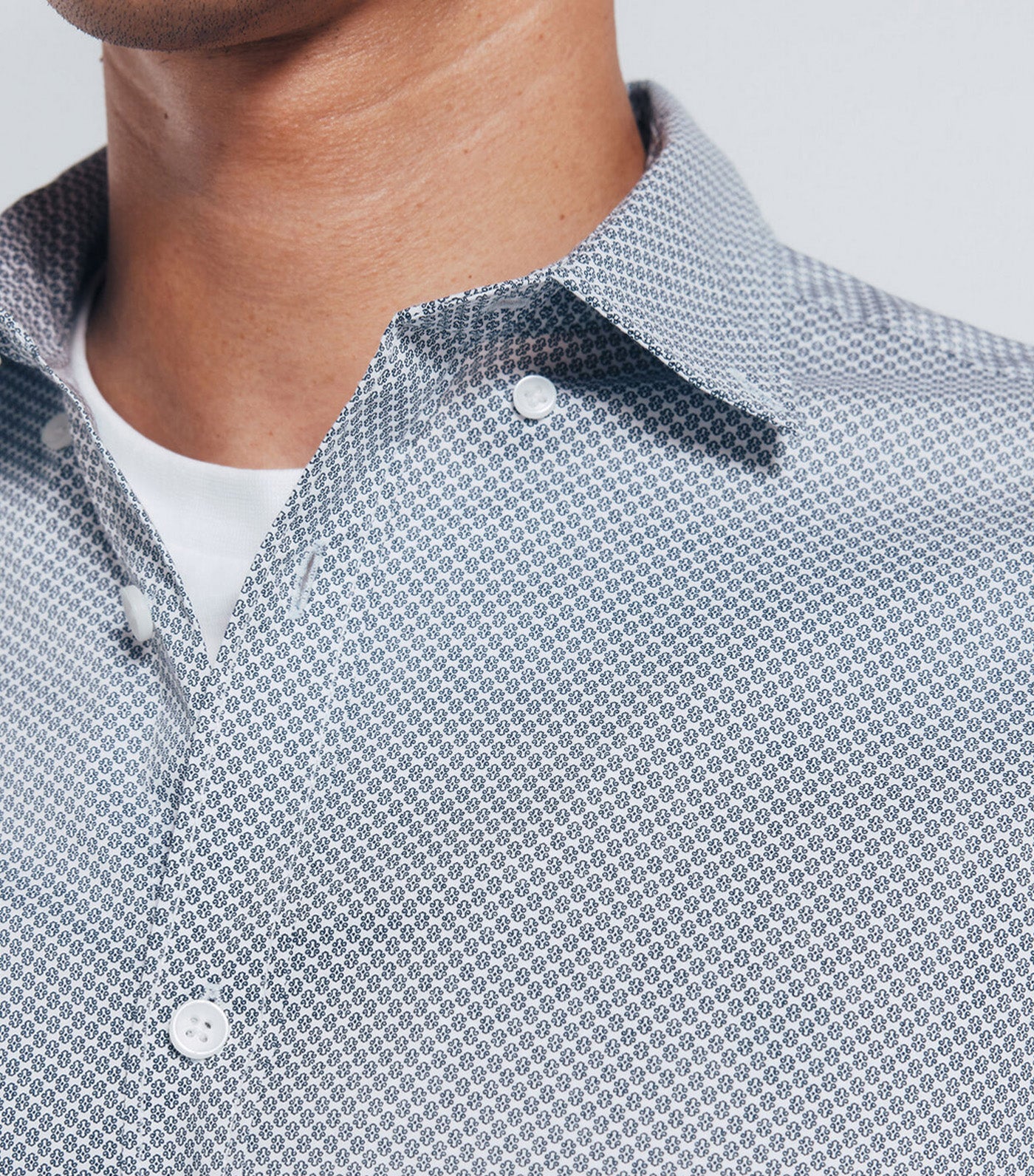 Micro Print Poplin Shirt