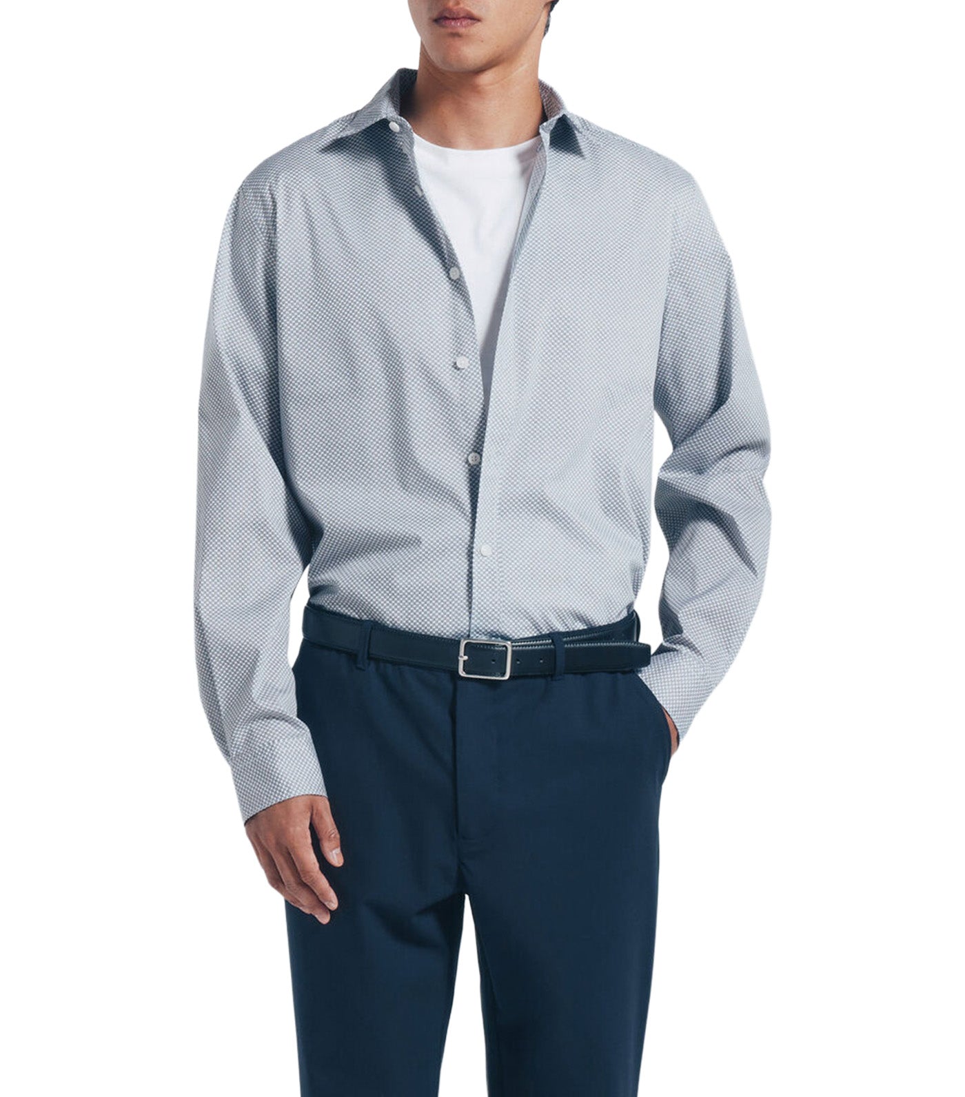 Micro Print Poplin Shirt