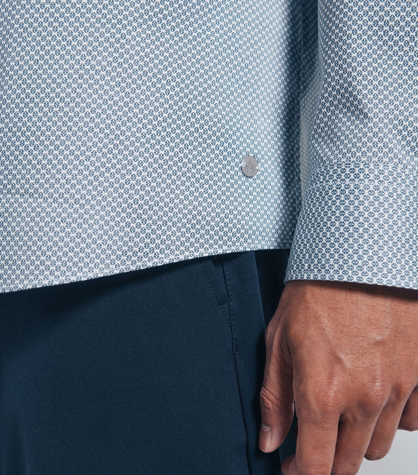 Micro Print Poplin Shirt
