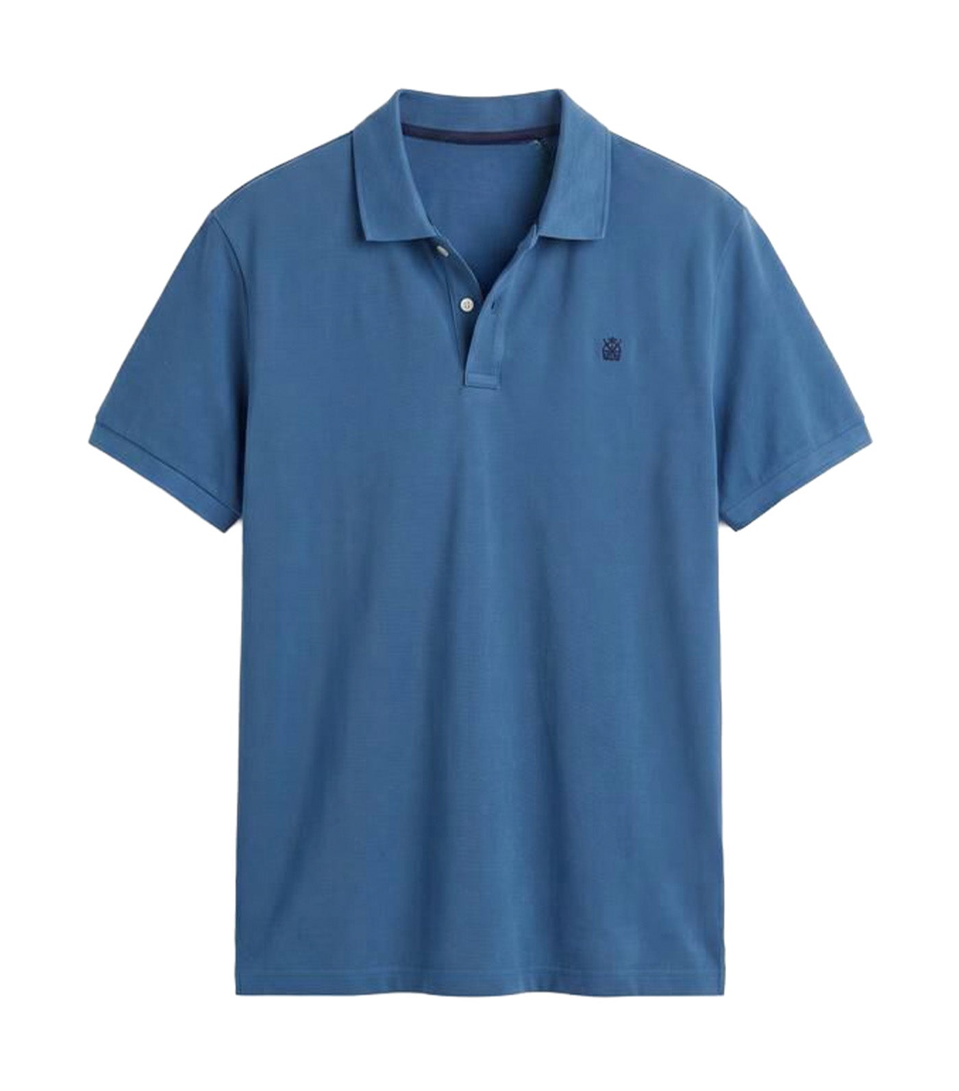 Basic Piqué Polo Shirt Blue