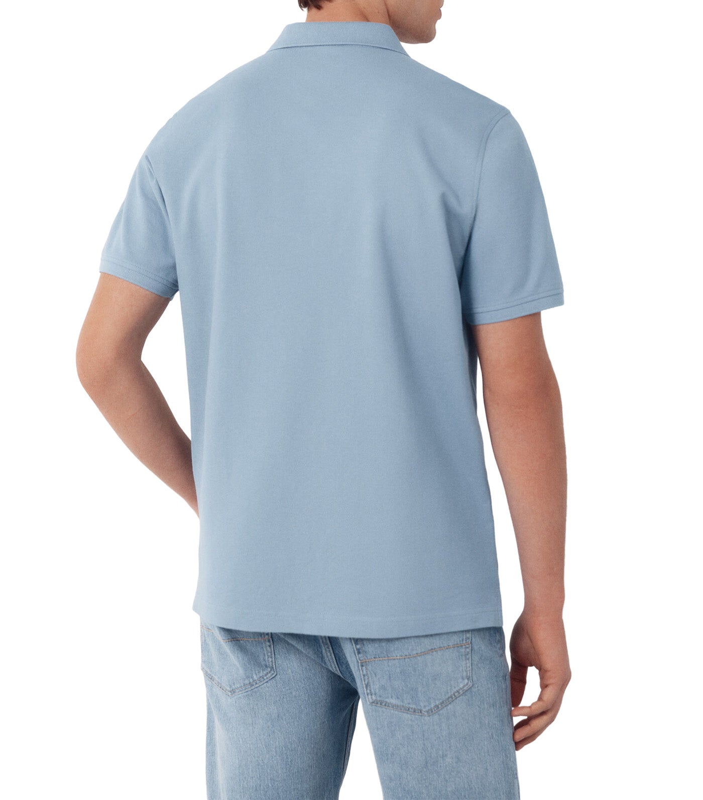Basic Piqué Polo Shirt Medium Blue