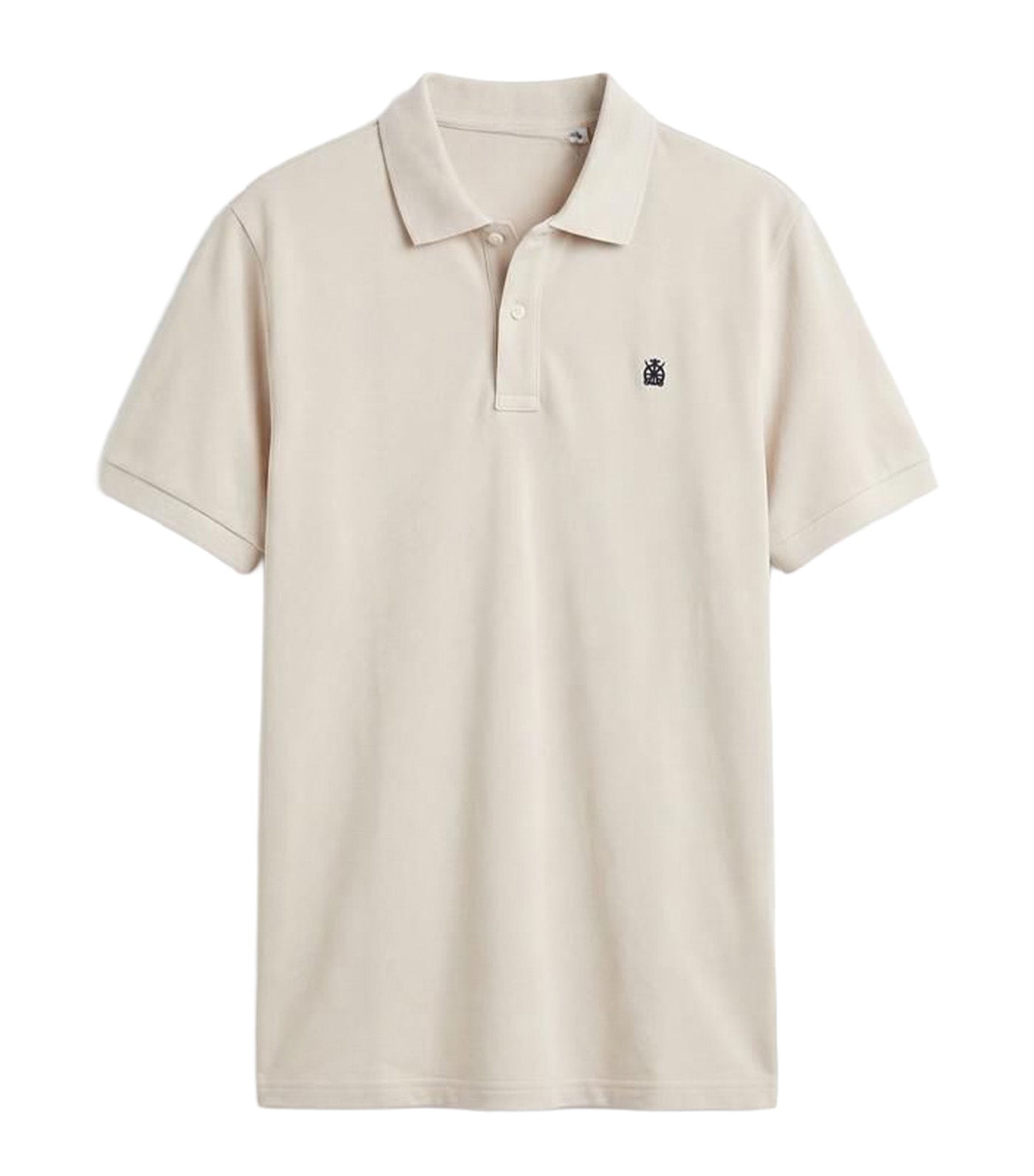 Basic Piqué Polo Shirt Beige