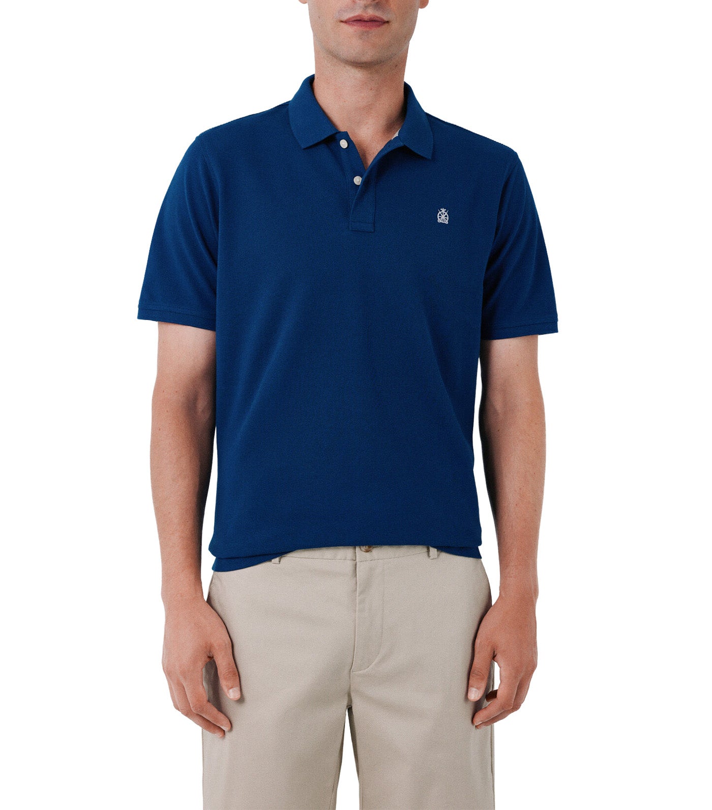 Pique Basic Polo Shirt Medium Blue
